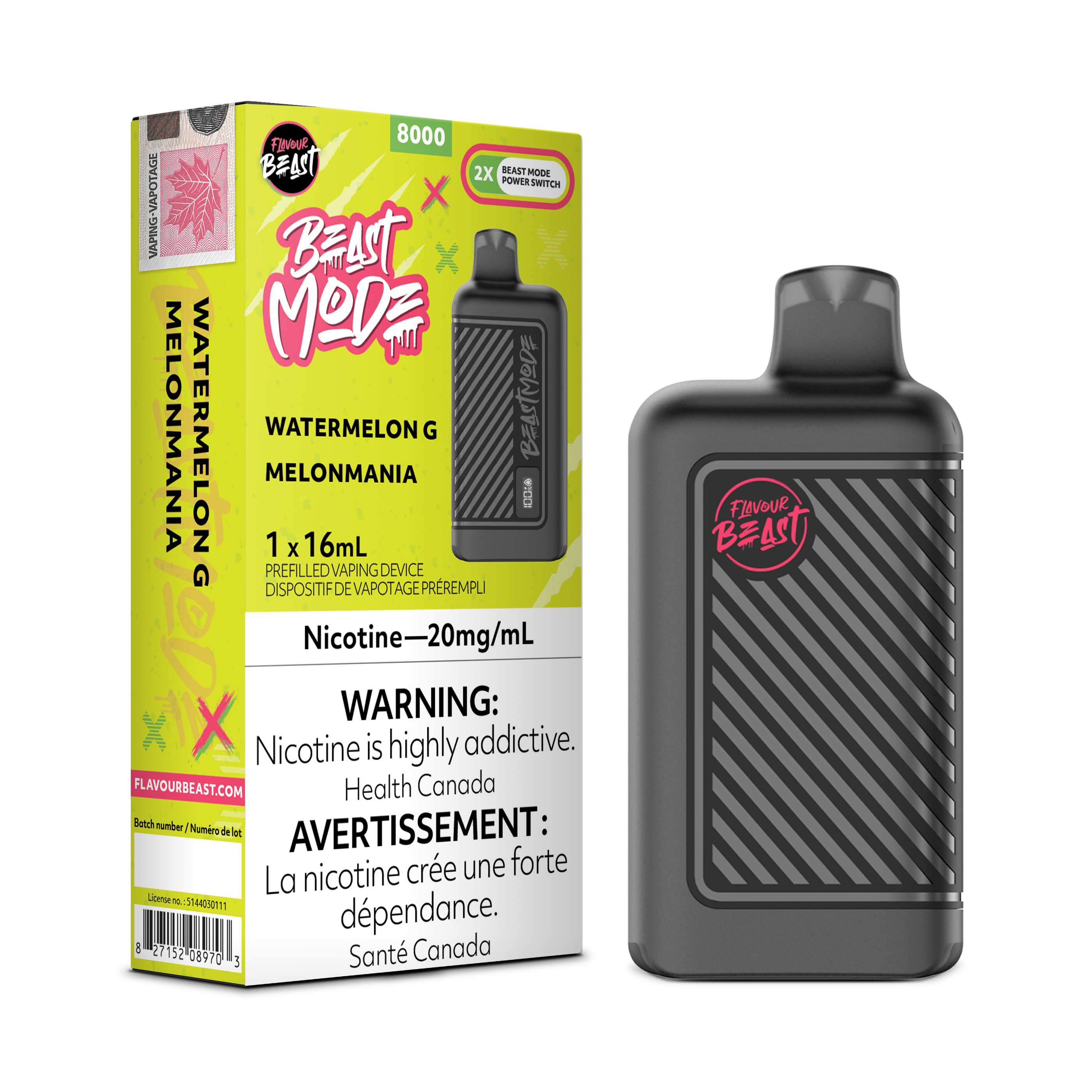 Flavour Beast Mode - Disposable E-Cig (EXCISE TAXED) (8000 Puffs)