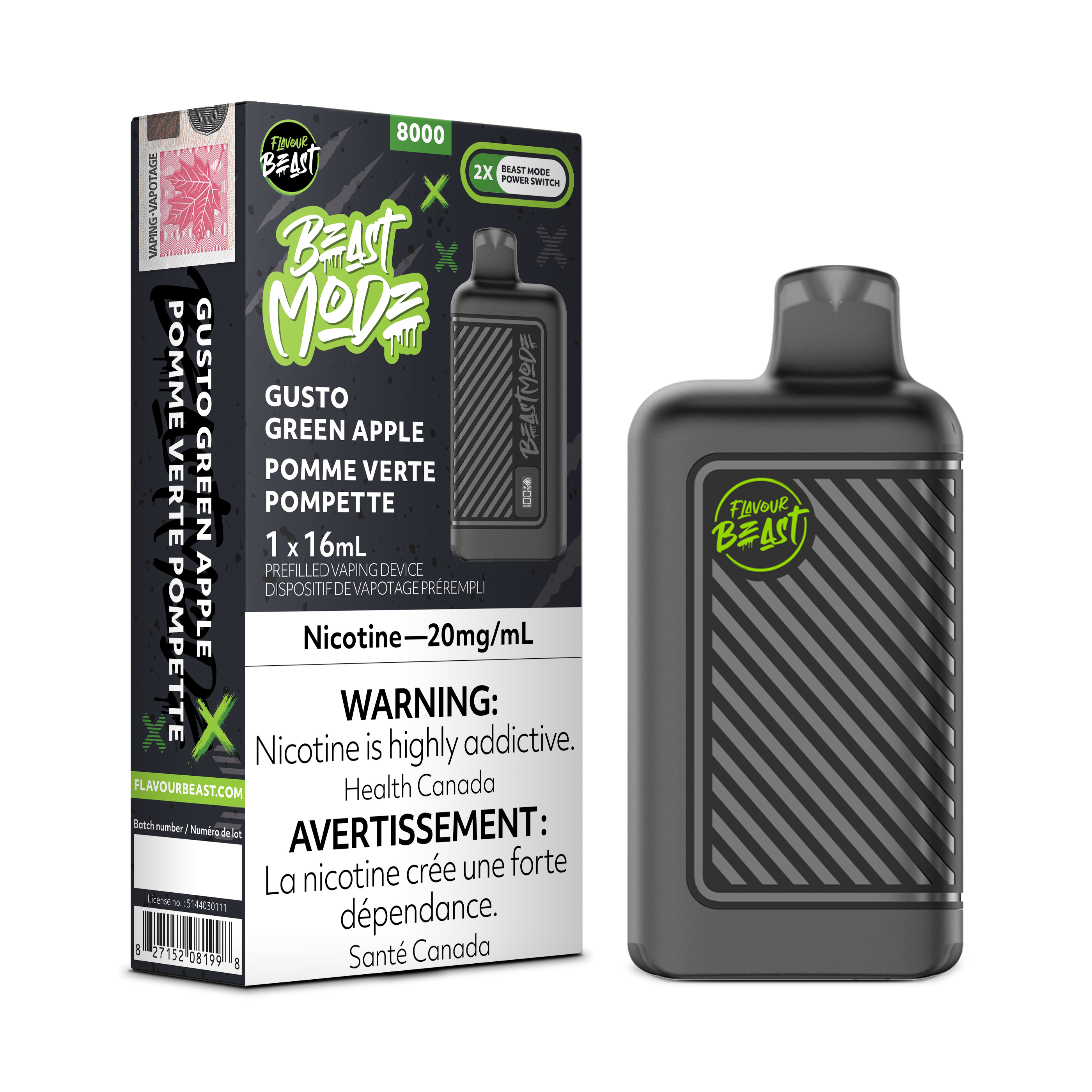 Flavour Beast Mode - Disposable E-Cig (EXCISE TAXED) (8000 Puffs)