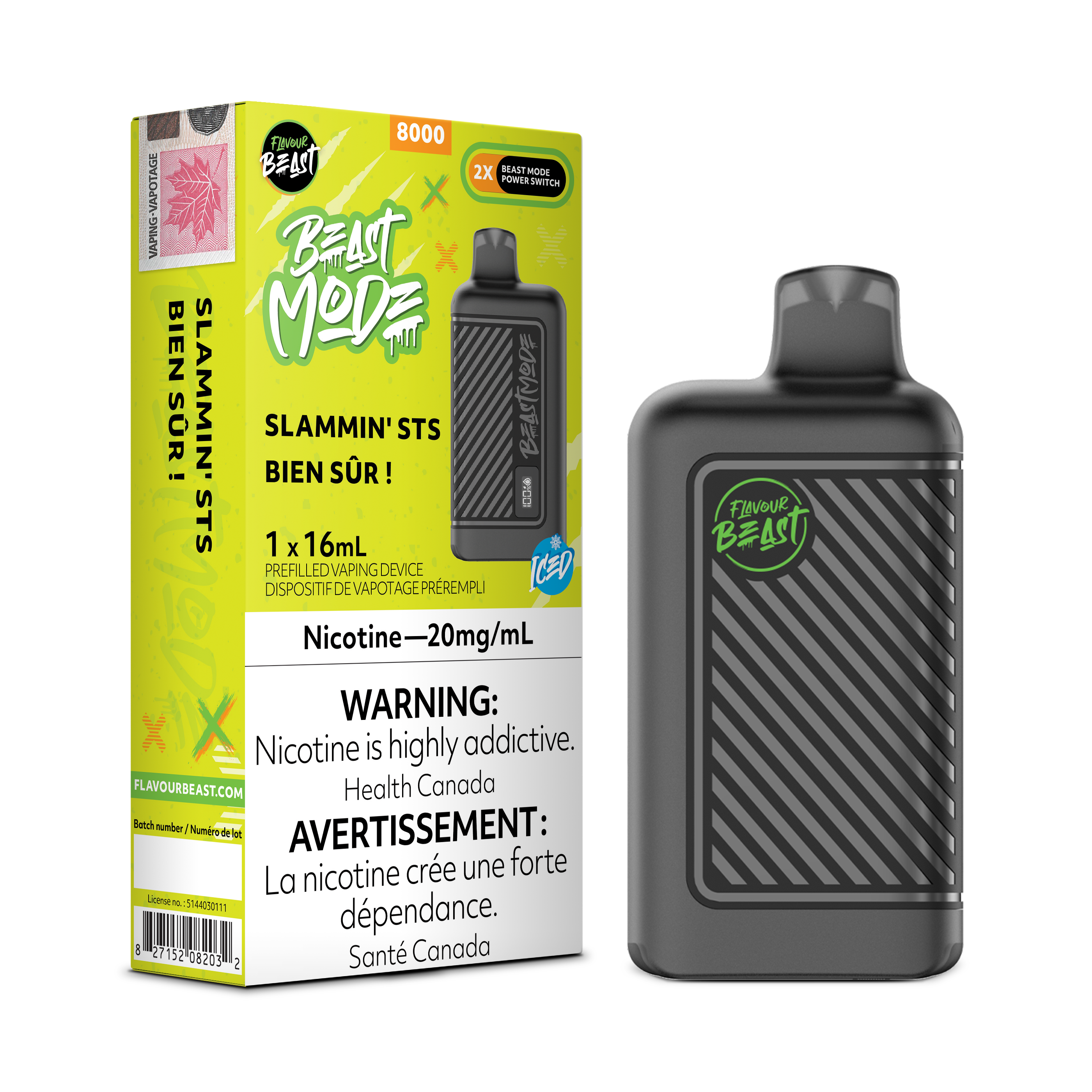 Flavour Beast Mode - Disposable E-Cig (EXCISE TAXED) (8000 Puffs)