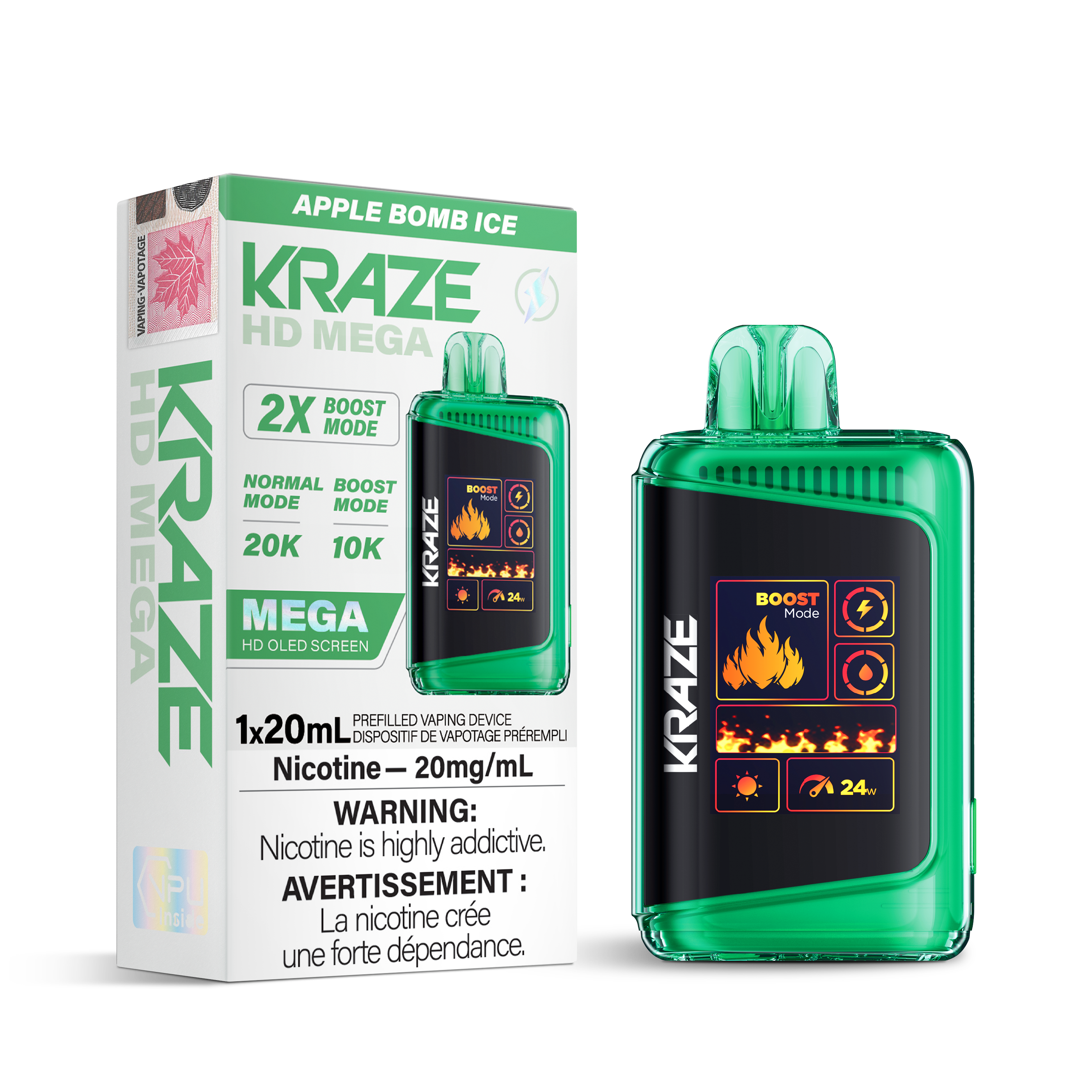 Kraze HD Mega - Disposable E-Cig (EXCISE TAXED) (20k Puffs)