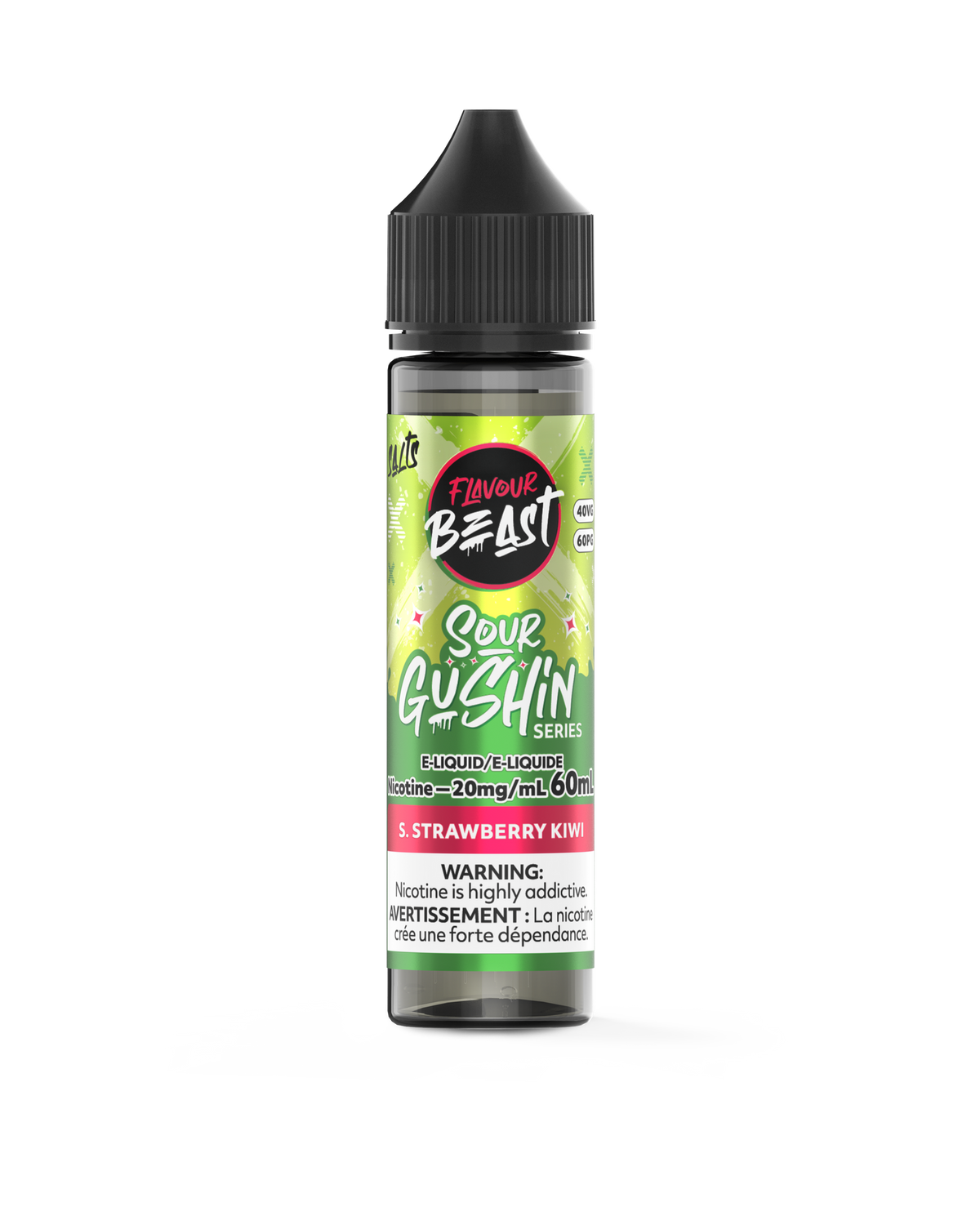 Sour Gushin S. Strawberry Kiwi by Flavour Beast Salt - 60ml