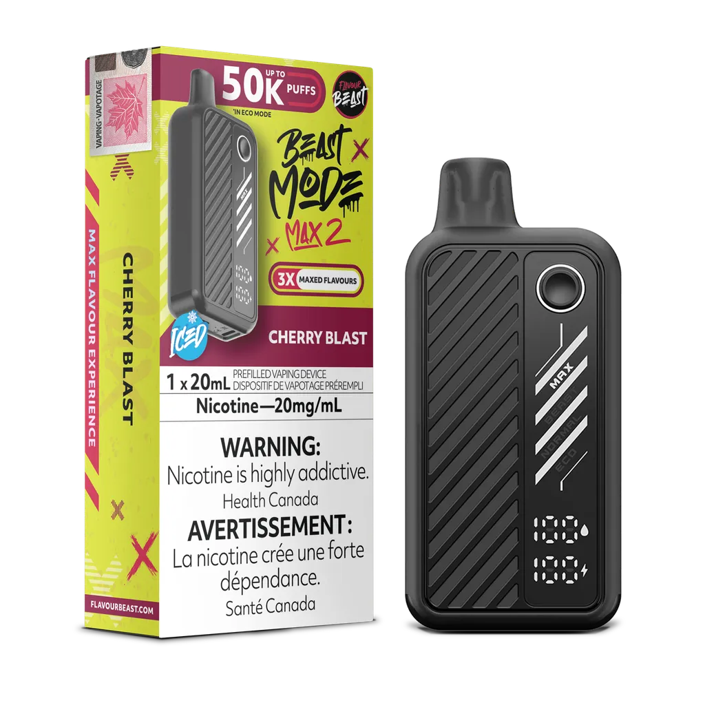 Cherry Blast Iced Flavour Beast Mode Max 2 - Disposable 50K
