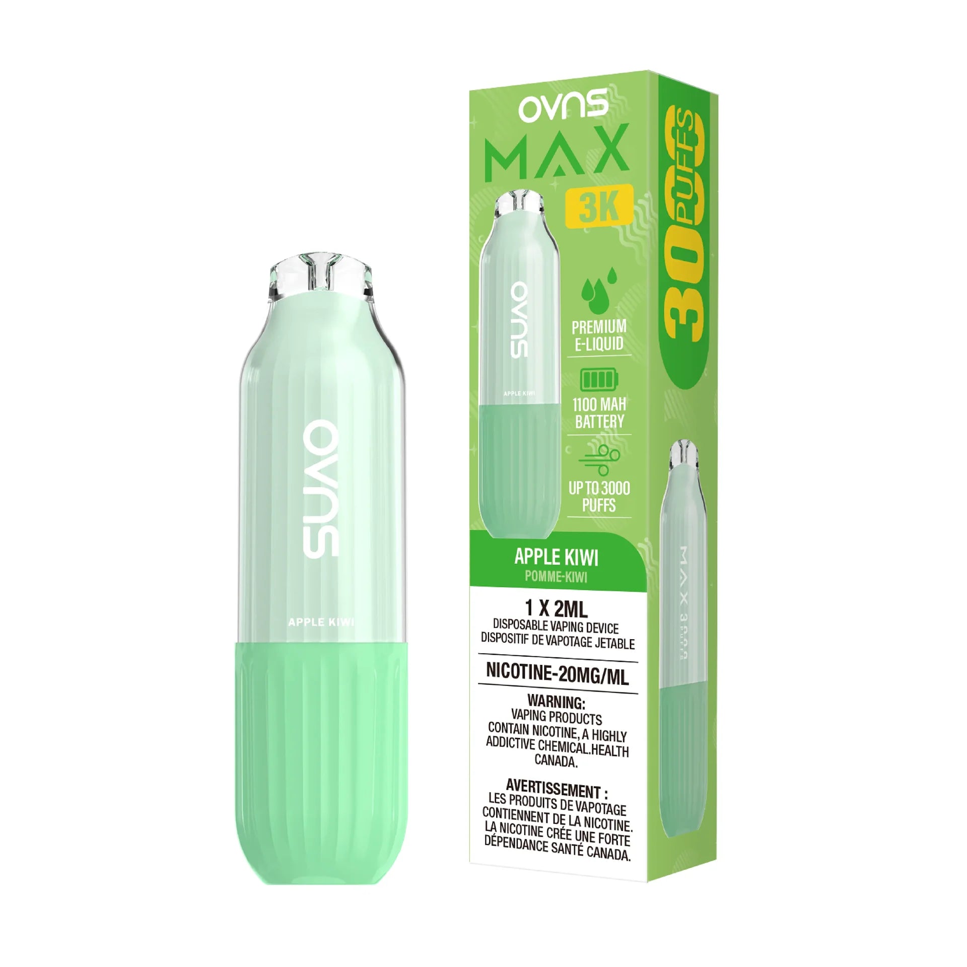 Apple Kiwi Ovns Max - Disposable 3K by OVNS