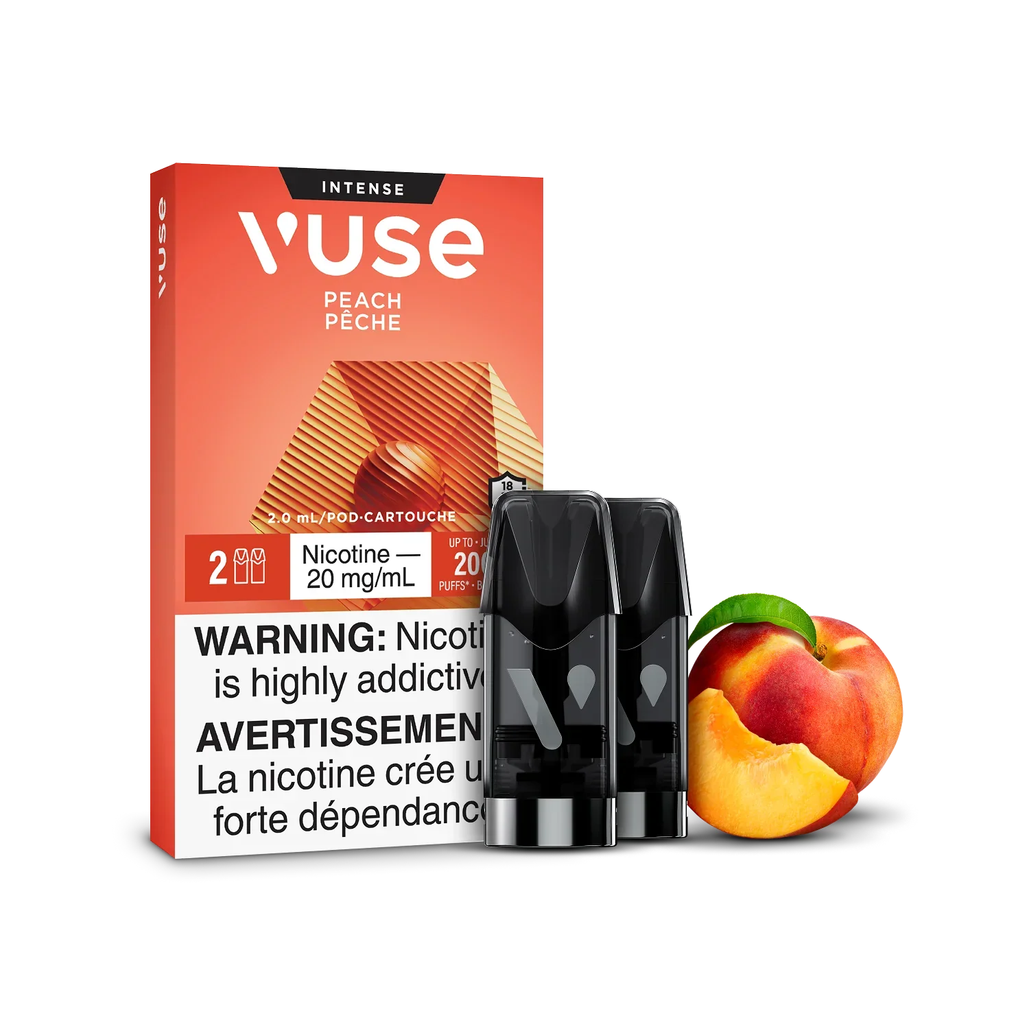 Peach Vuse Pods Intense