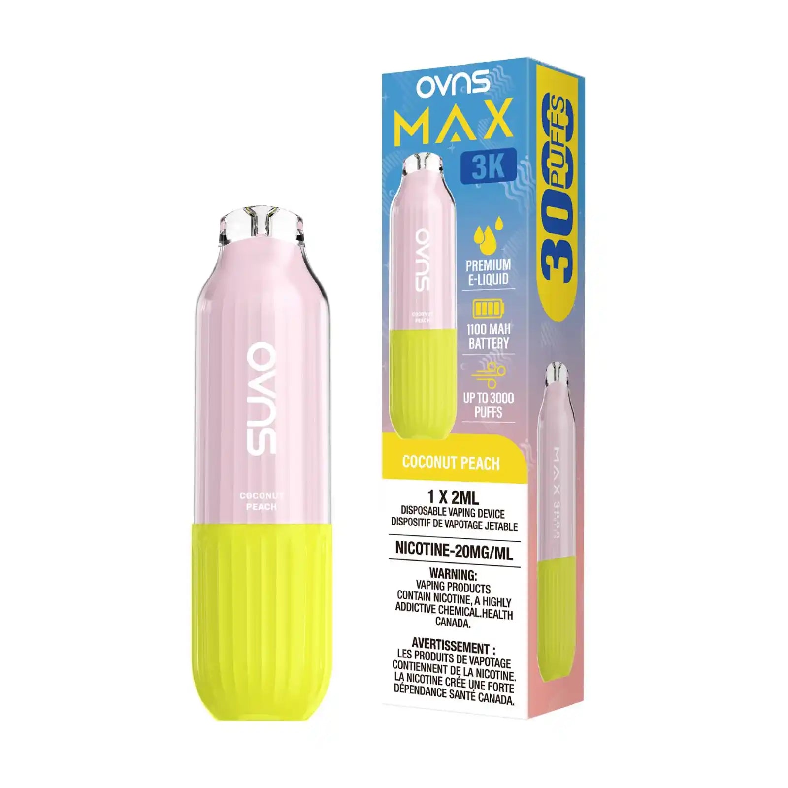 Coconut Peach Ovns Max - Disposable 3K