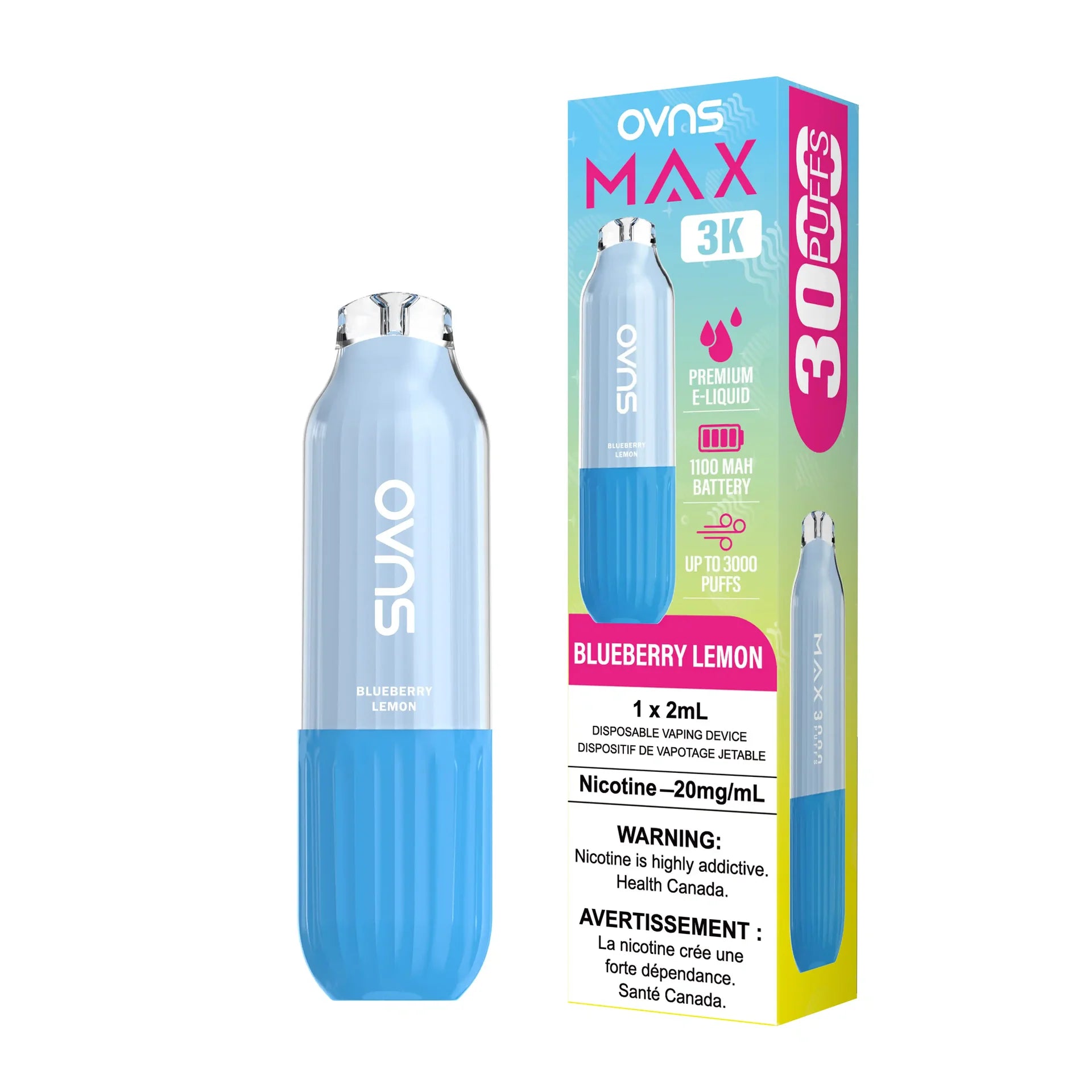 Blueberry Lemon Ovns Max - Disposable 3K by OVNS