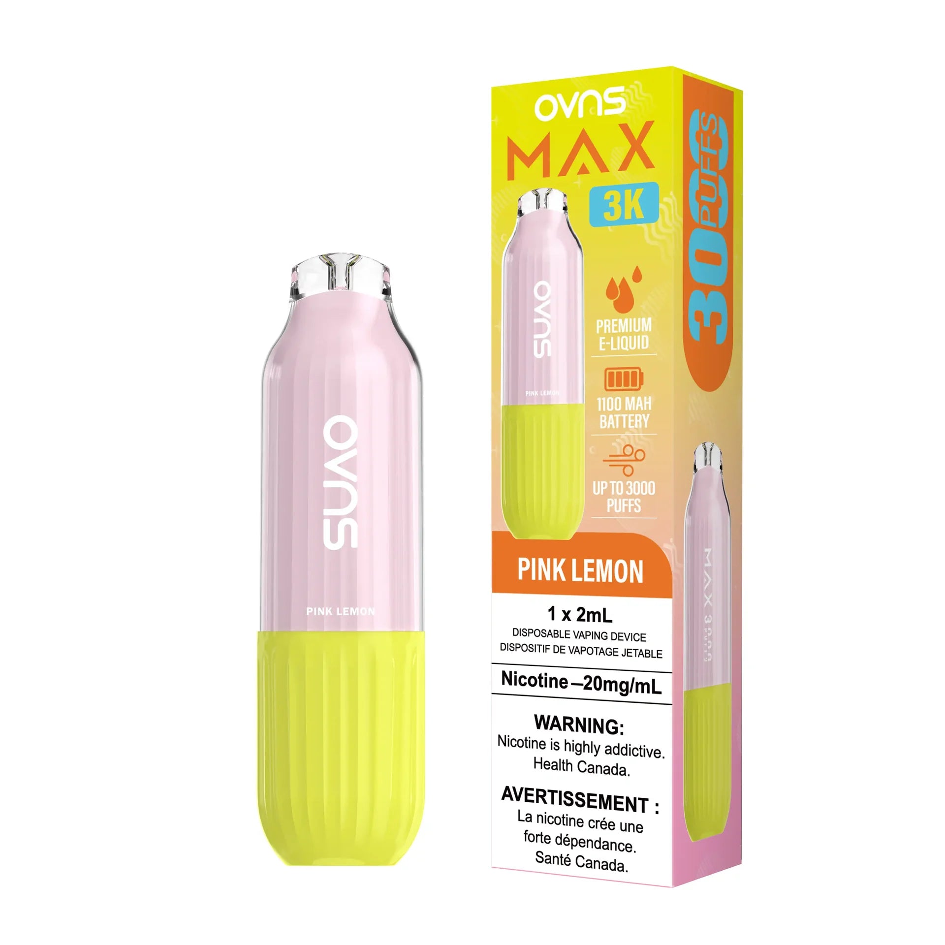Pink Lemon Ovns Max - Disposable 3K by OVNS