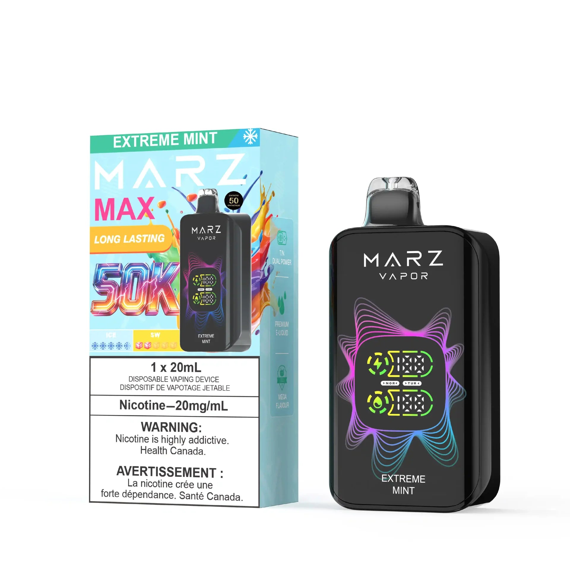 Extreme Mint Marz Max - Disposable E-Cig 50K (Bold 50)