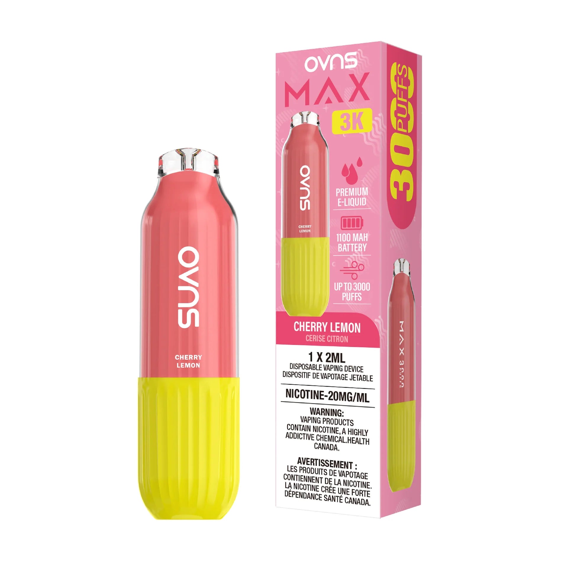 Cherry Lemon Ovns Max - Disposable 3K by OVNS