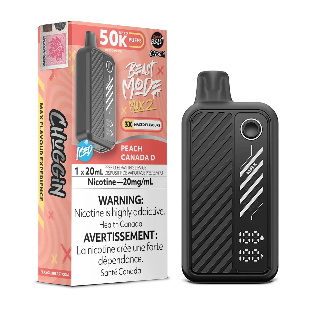 Peach Canada D Iced Flavour Beast Mode Max 2 - Disposable 50K