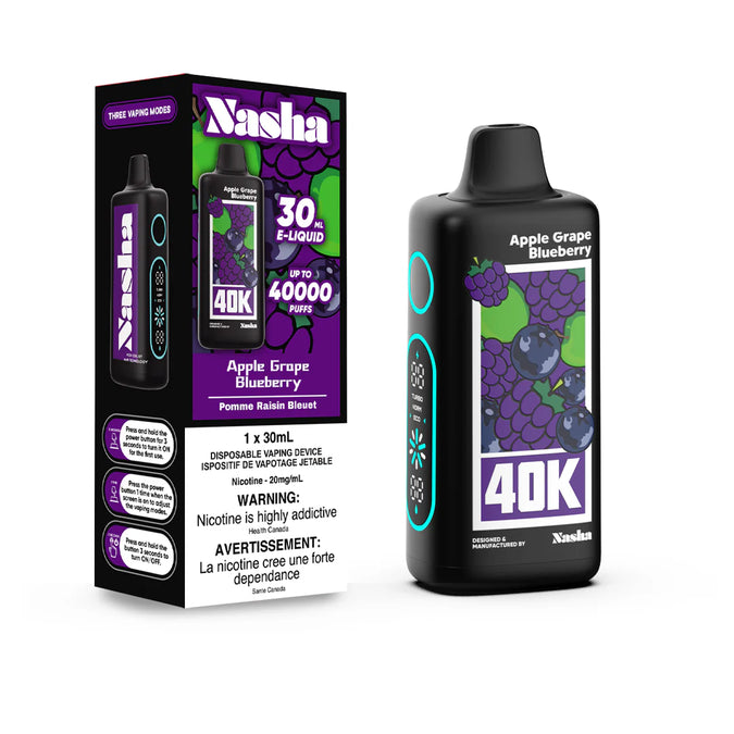 Apple Grape Blueberry Nasha - Disposable 40K