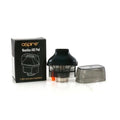 Aspire Nautilus AIO replacement pod with dark translucent plastic, black top, and a separate clear cap, next to its black box.