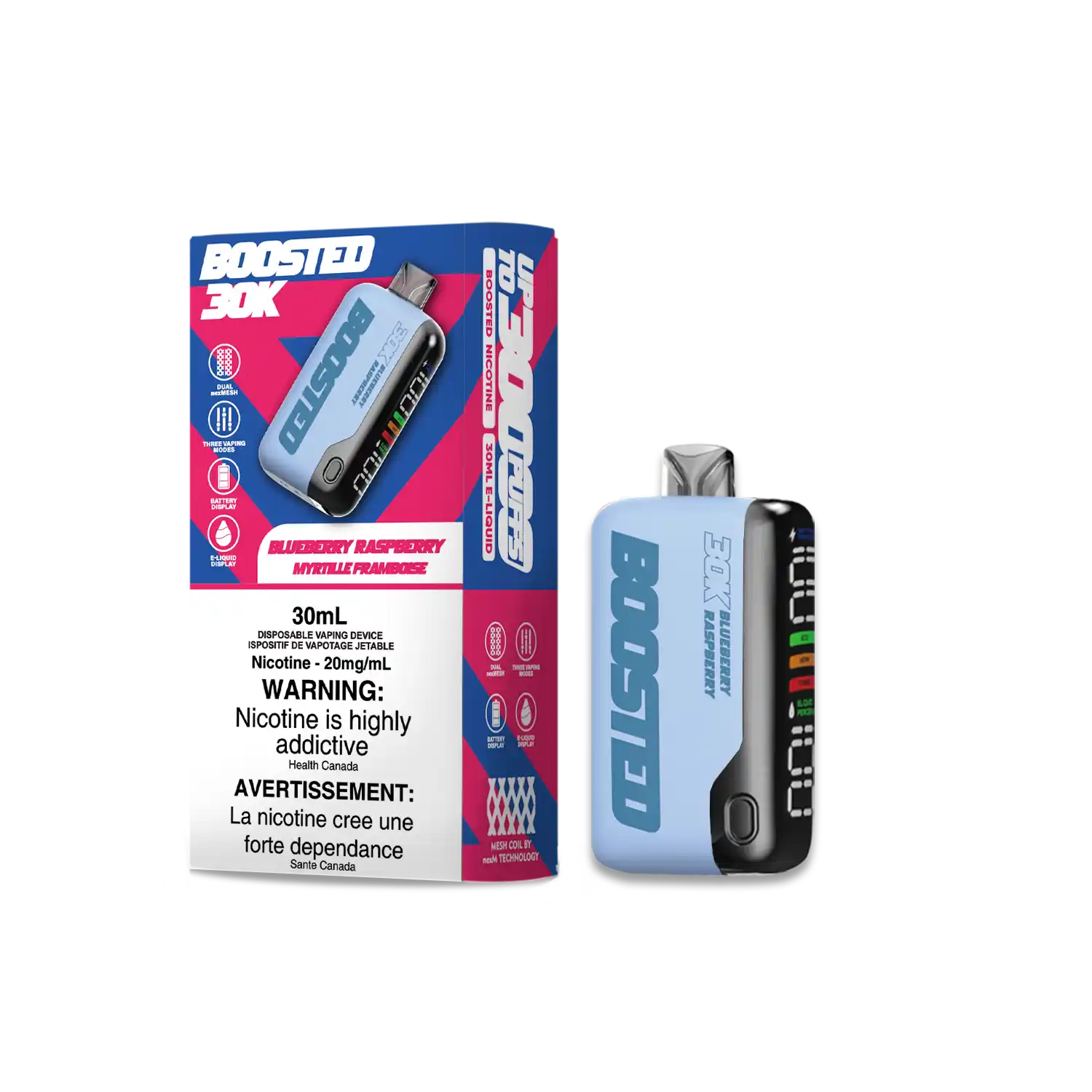 Blueberry Raspberry Boosted - Disposable 30K by BOOSTED