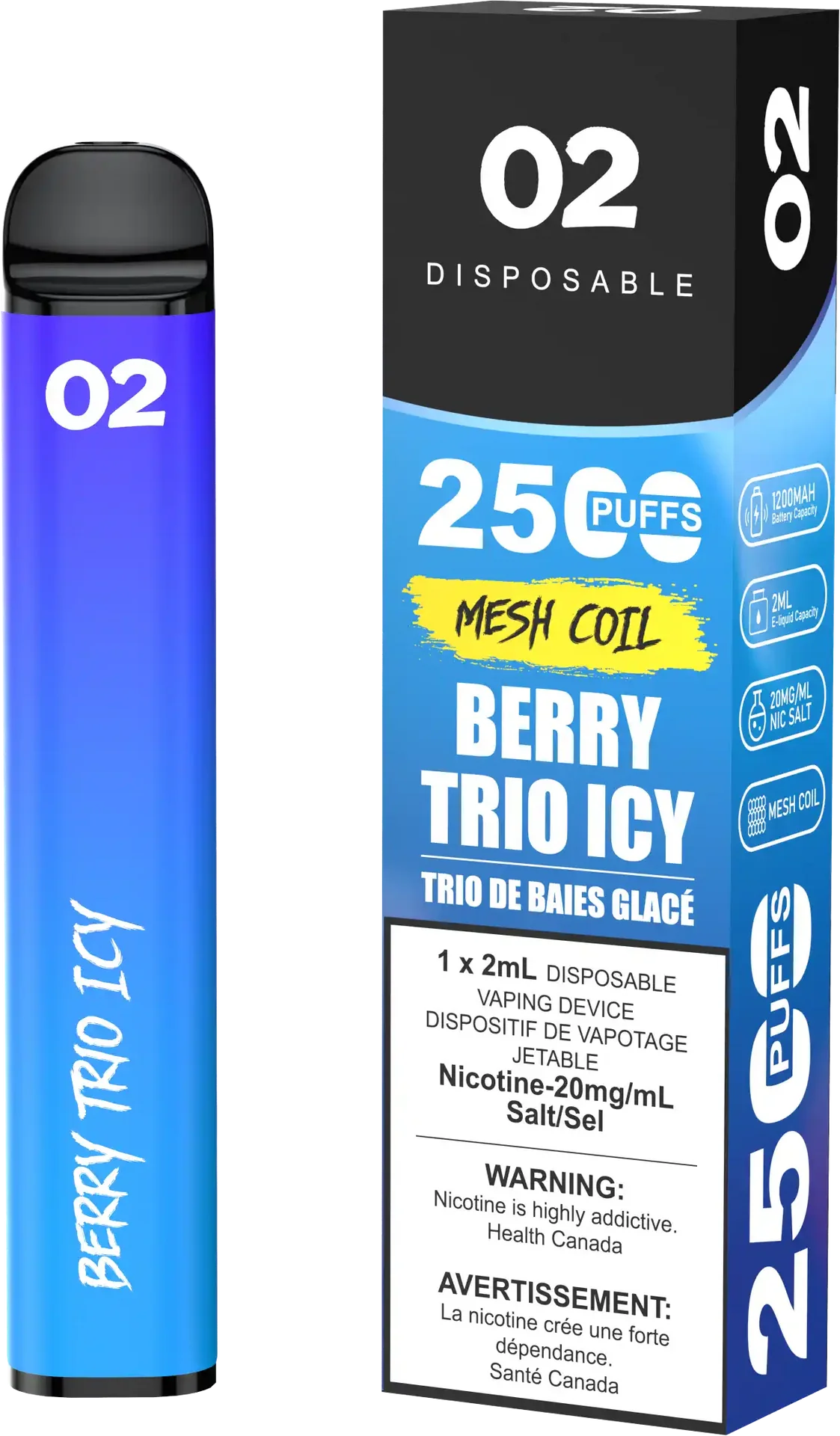 Berry Trio Icy O2 - Disposable 2.5K
