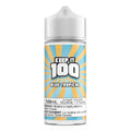 Keep It 100 Blue Tropical 100mL e-liquid bottle with blue and orange sunburst label.