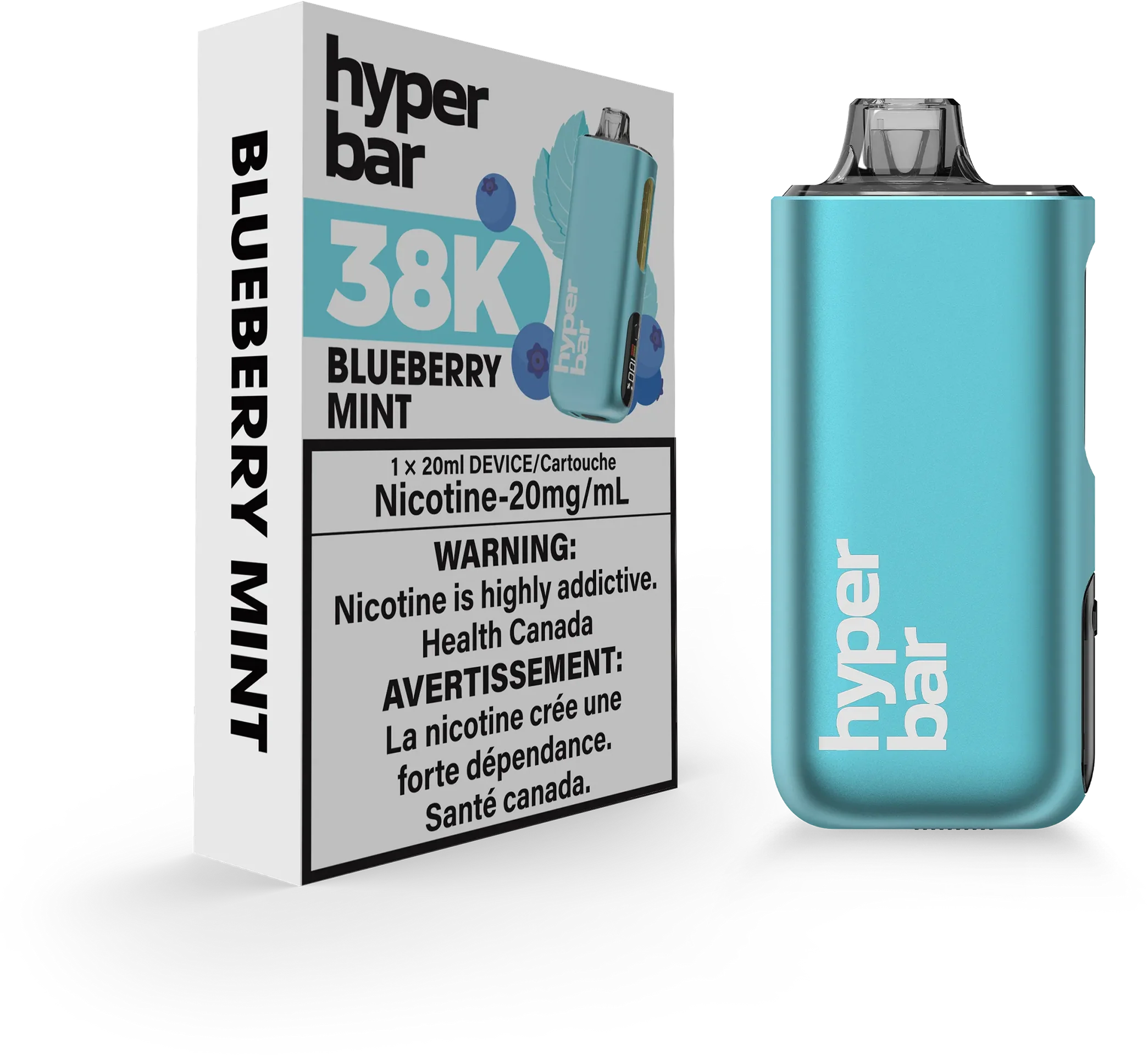 Blueberry Mint Hyperbar BE38000 - Disposable Vape