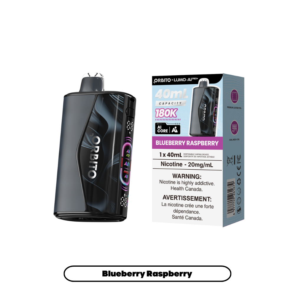 Blueberry Raspberry Orbito Lumo AI Pro+ - Disposable Vape 180K