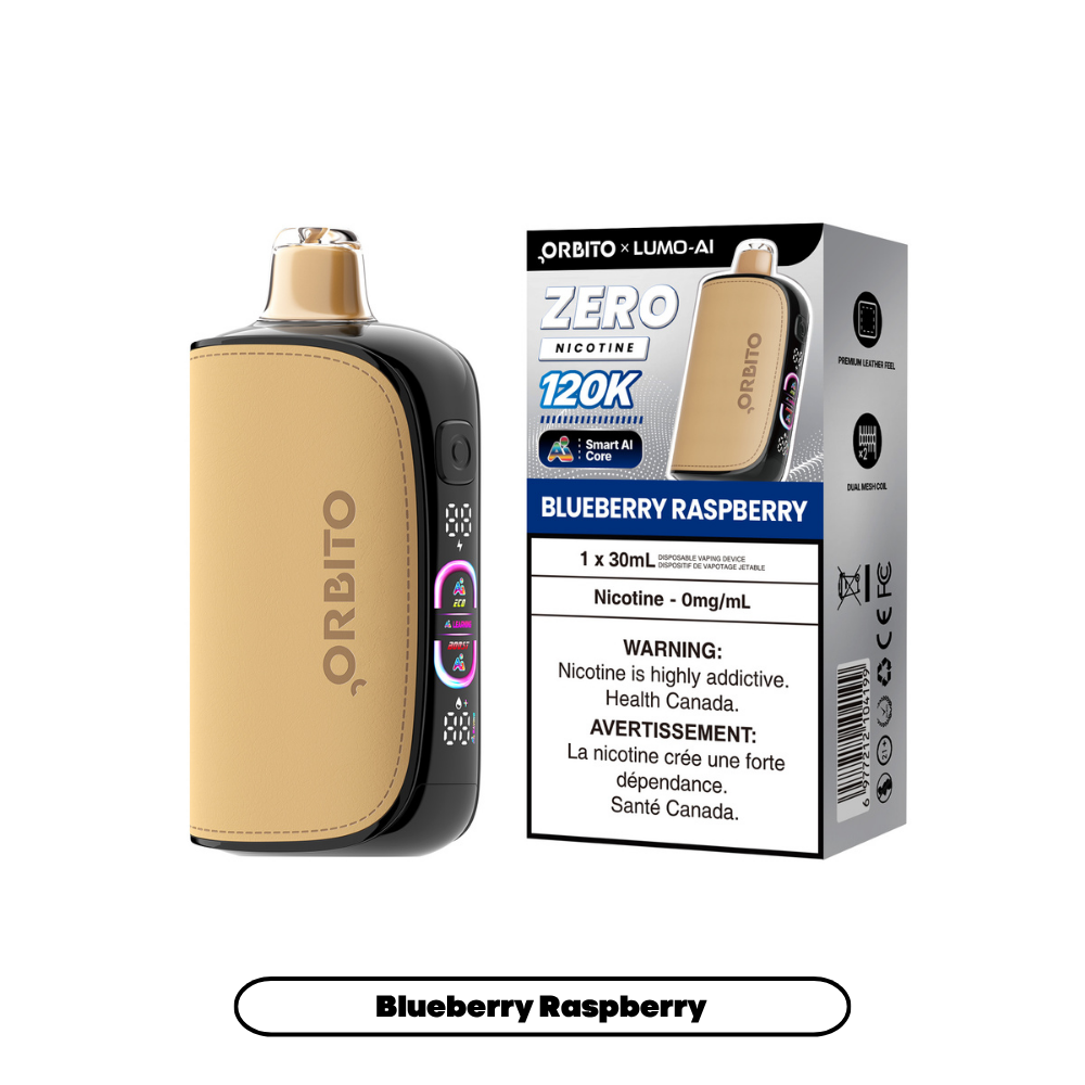 Blueberry Raspberry Orbito Lumo AI [0mg] - Disposable Vape 120K