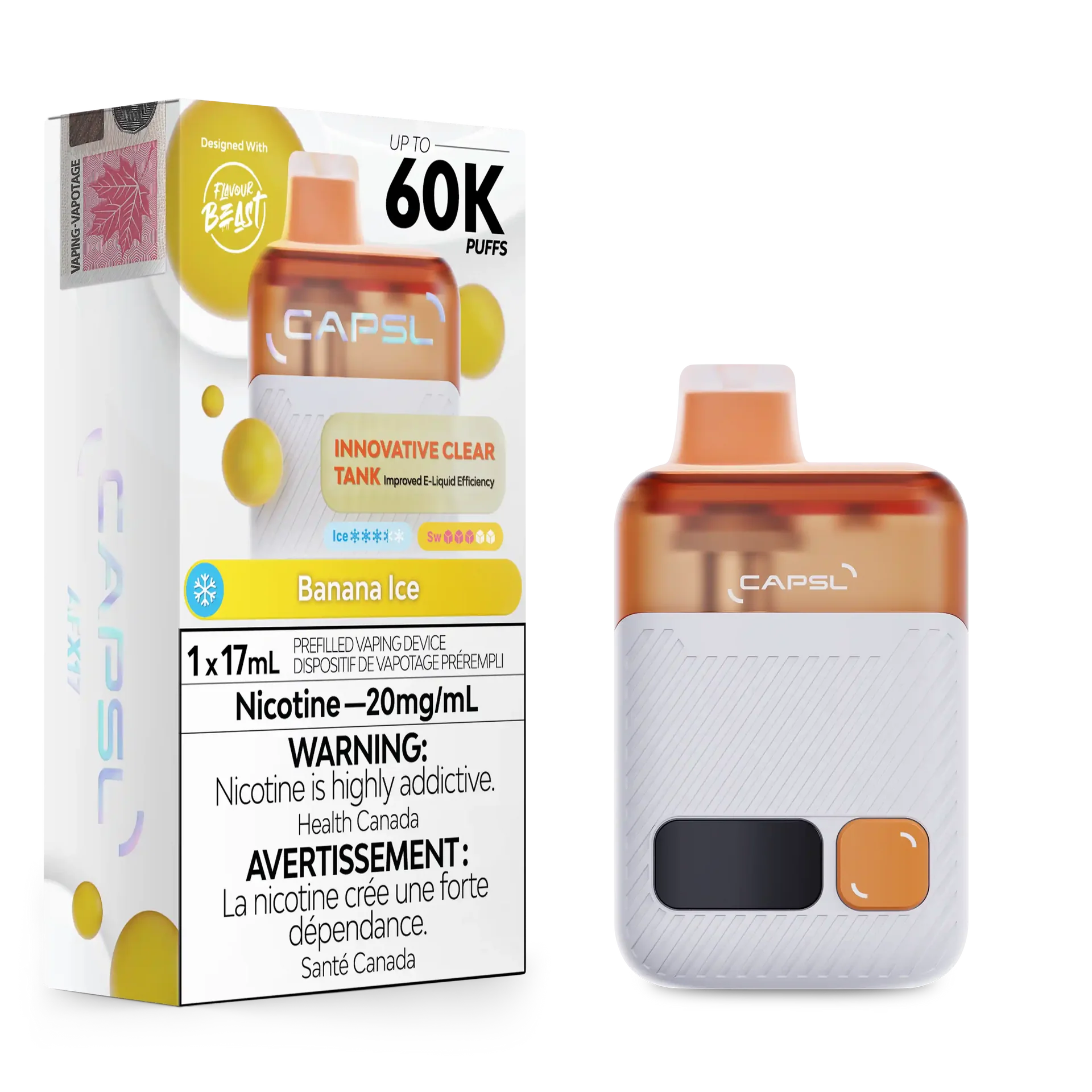 Banana Ice CAPSL - AFX17 Disposable 60K by CAPSL