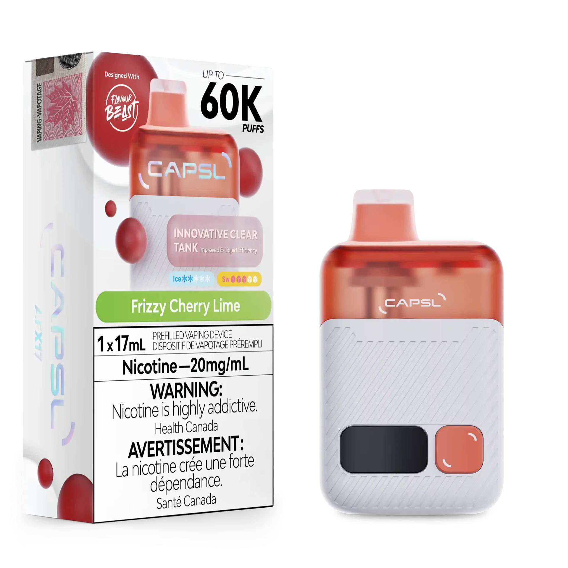 Frizzy Cherry Lime CAPSL - AFX17 Disposable 60K by CAPSL