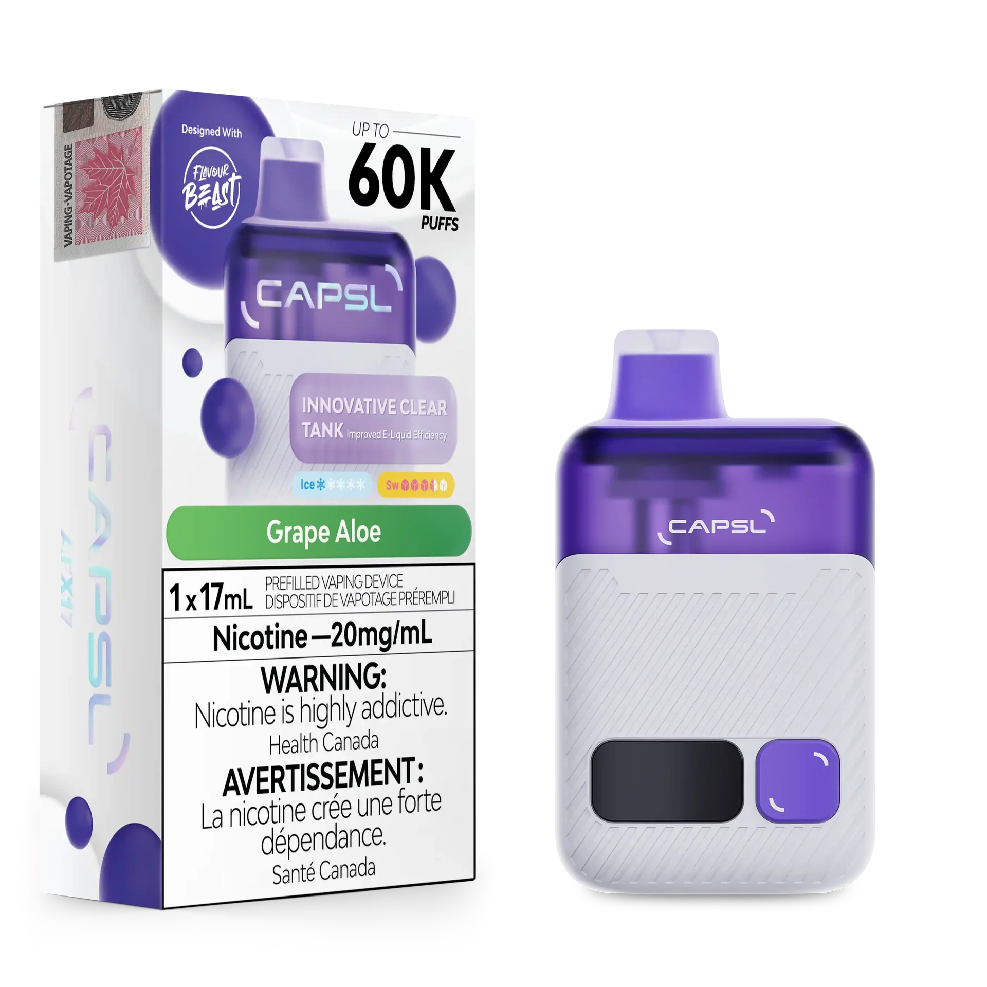 Grape Aloe CAPSL - AFX17 Disposable 60K by CAPSL