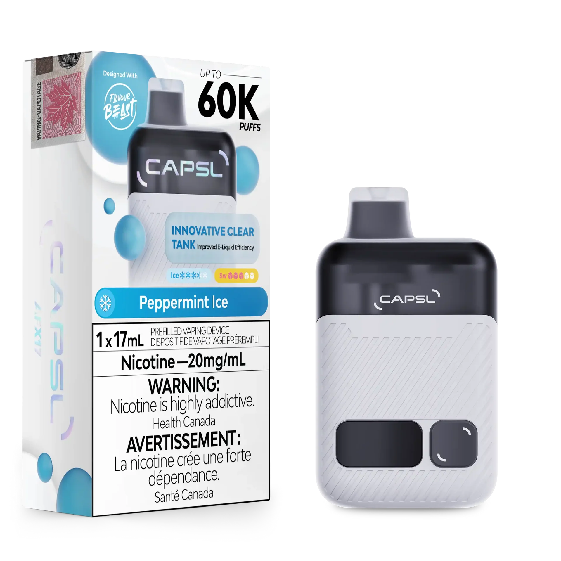 Peppermint Ice CAPSL - AFX17 Disposable 60K by CAPSL