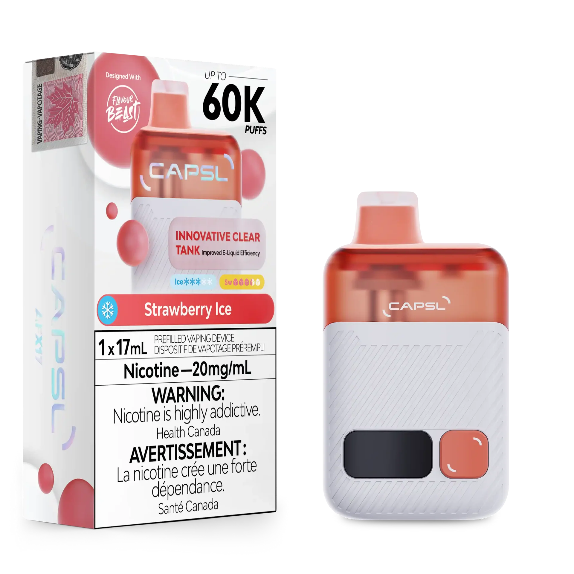 Strawberry Ice CAPSL - AFX17 Disposable 60K by CAPSL