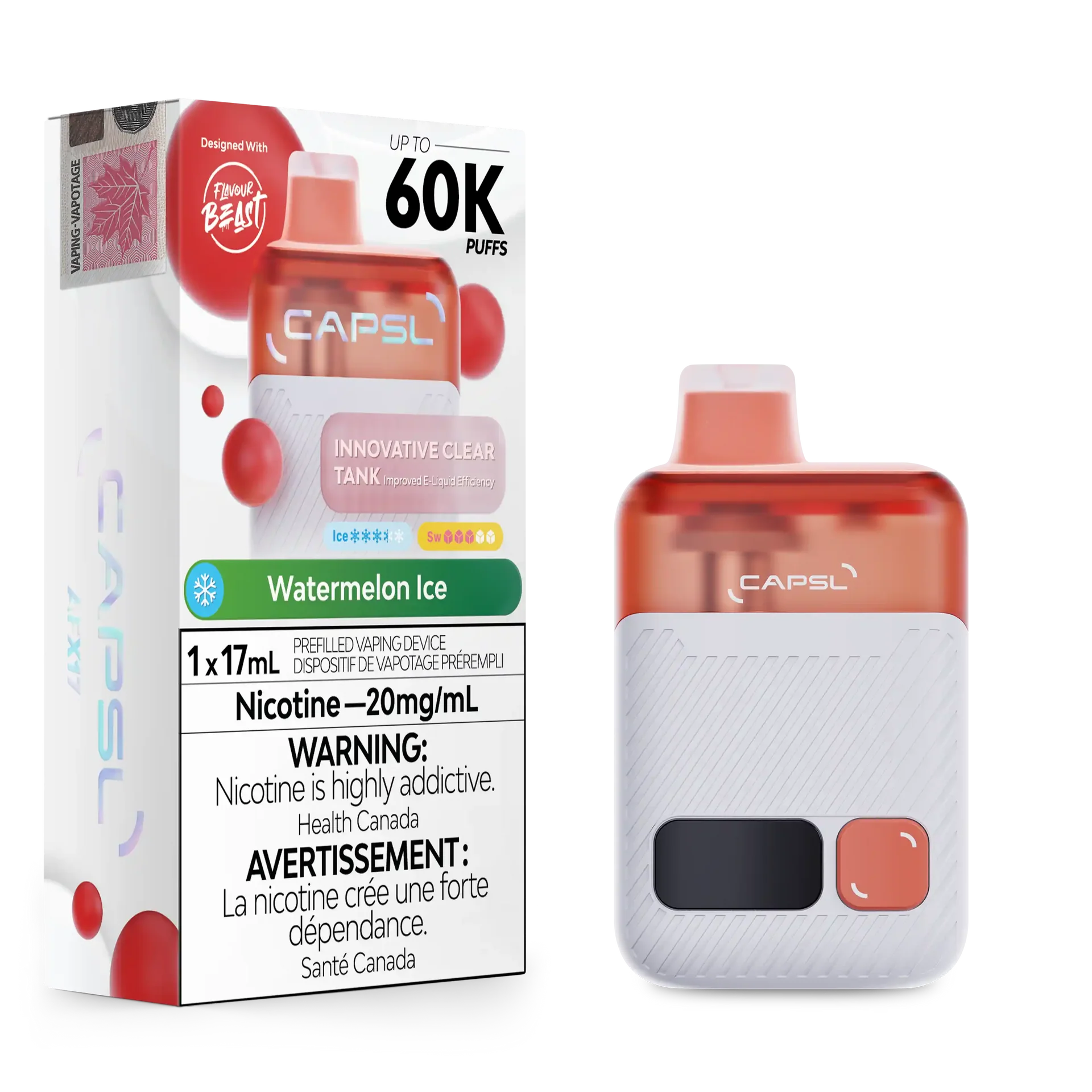 Watermelon Ice CAPSL - AFX17 Disposable 60K by CAPSL