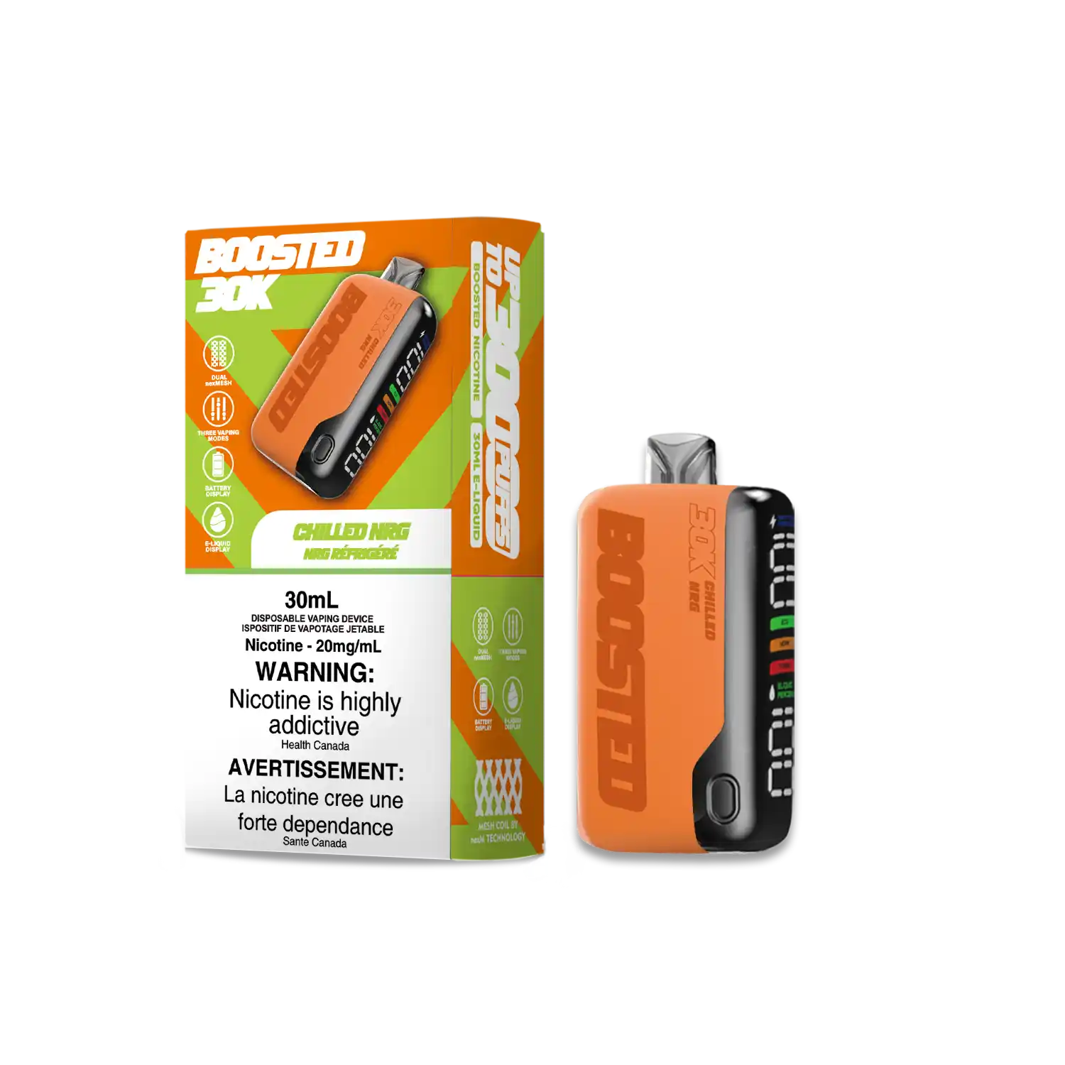 Chilled NRG/Liquid Spark Boosted - Disposable 30K by BOOSTED