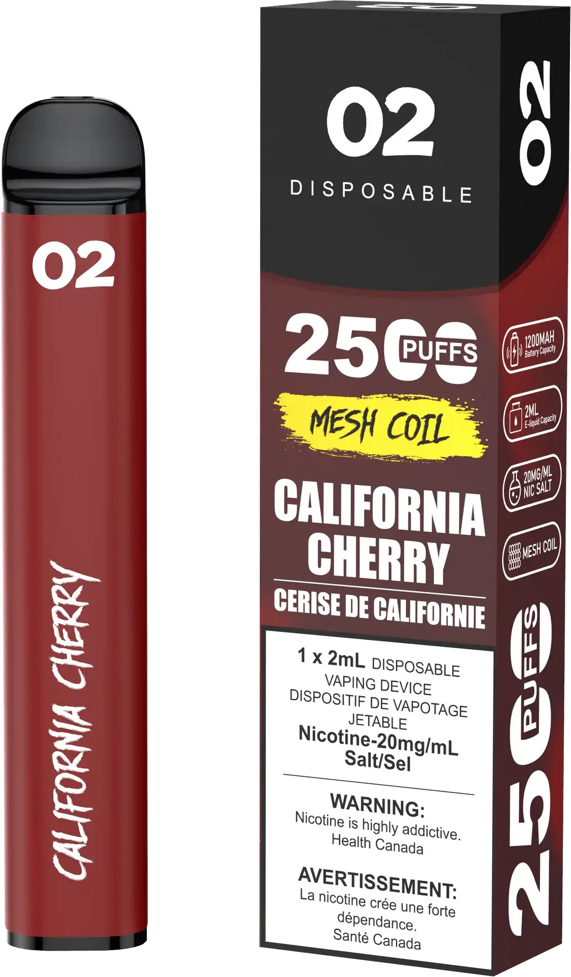 California Cherry O2 - Disposable 2.5K