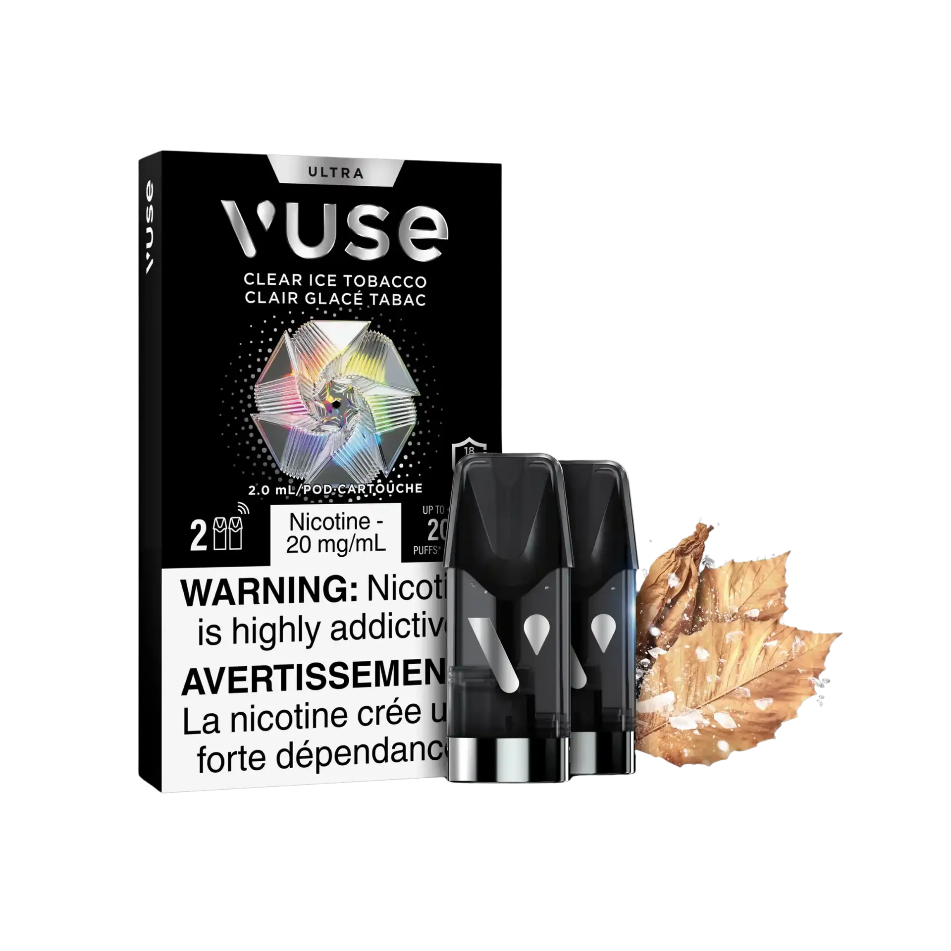 Clear Ice Tobacco Vuse Ultra Pods by VUSE
