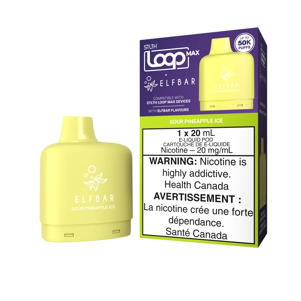 Sour Pineapple Ice Stlth Loop Max x Elf Bar Pod 50K by STLTH LOOP MAX x ELFBAR