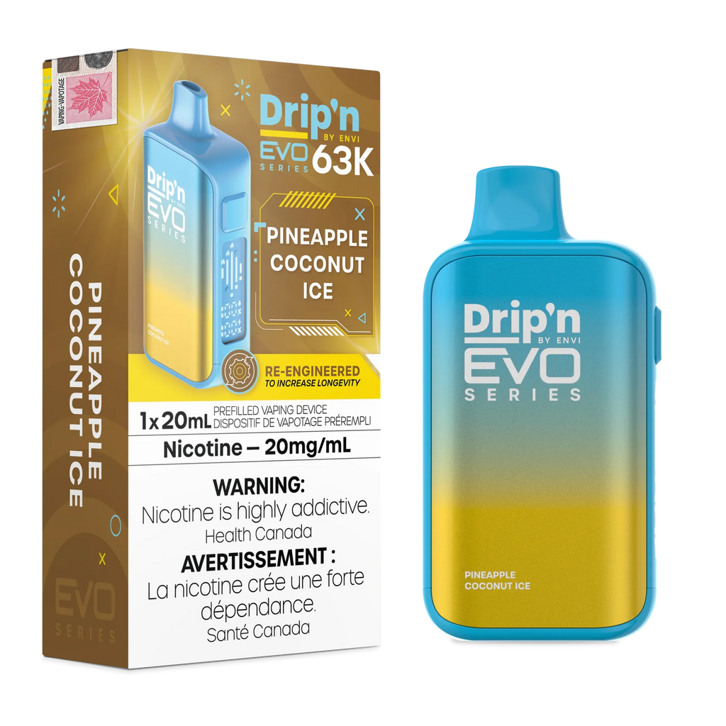 Pineapple Coconut Ice Drip'n by Envi EVO 63K - Disposable Vape by DRIP'N — view 1