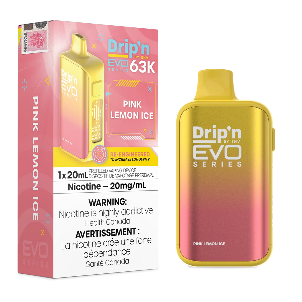 Pink Lemon Ice Drip'n by Envi EVO 63K - Disposable Vape by DRIP'N — view 1