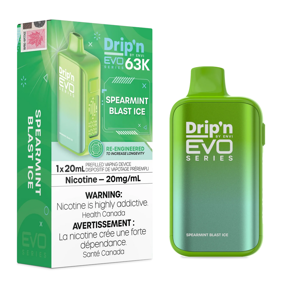 Spearmint Blast Ice Drip'n by Envi EVO 63K - Disposable Vape