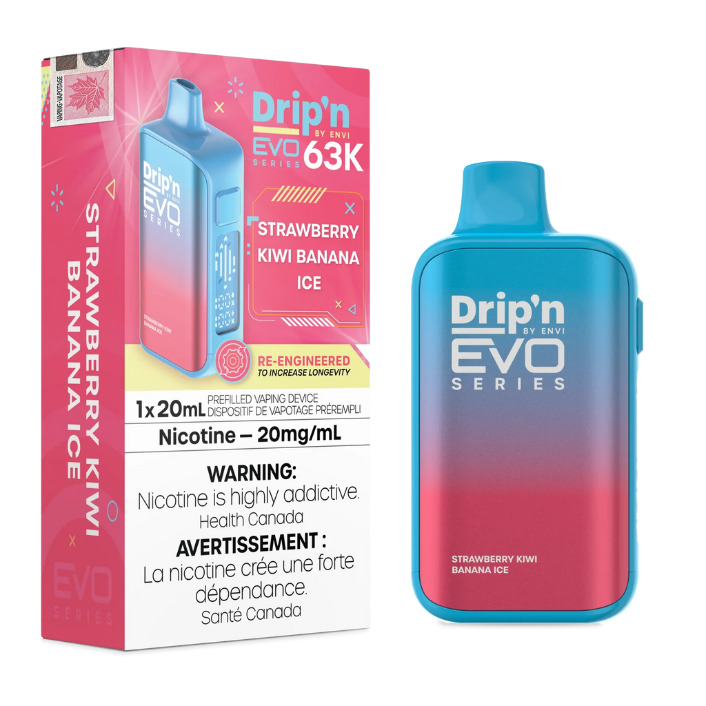Strawberry Kiwi Banana Ice Drip'n by Envi EVO 63K - Disposable Vape