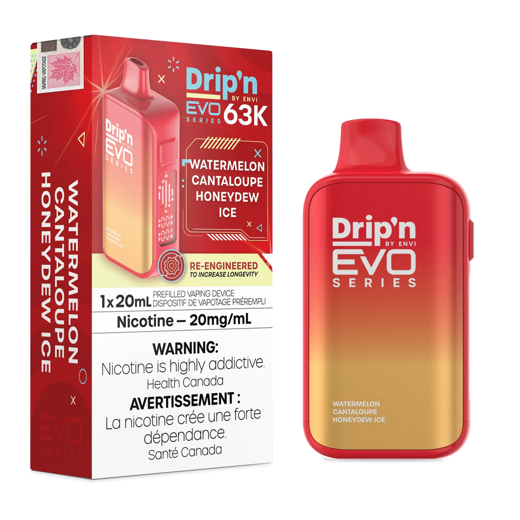 Watermelon Cantaloupe Honeydew Ice Drip'n by Envi EVO 63K - Disposable Vape by DRIP'N — view 1