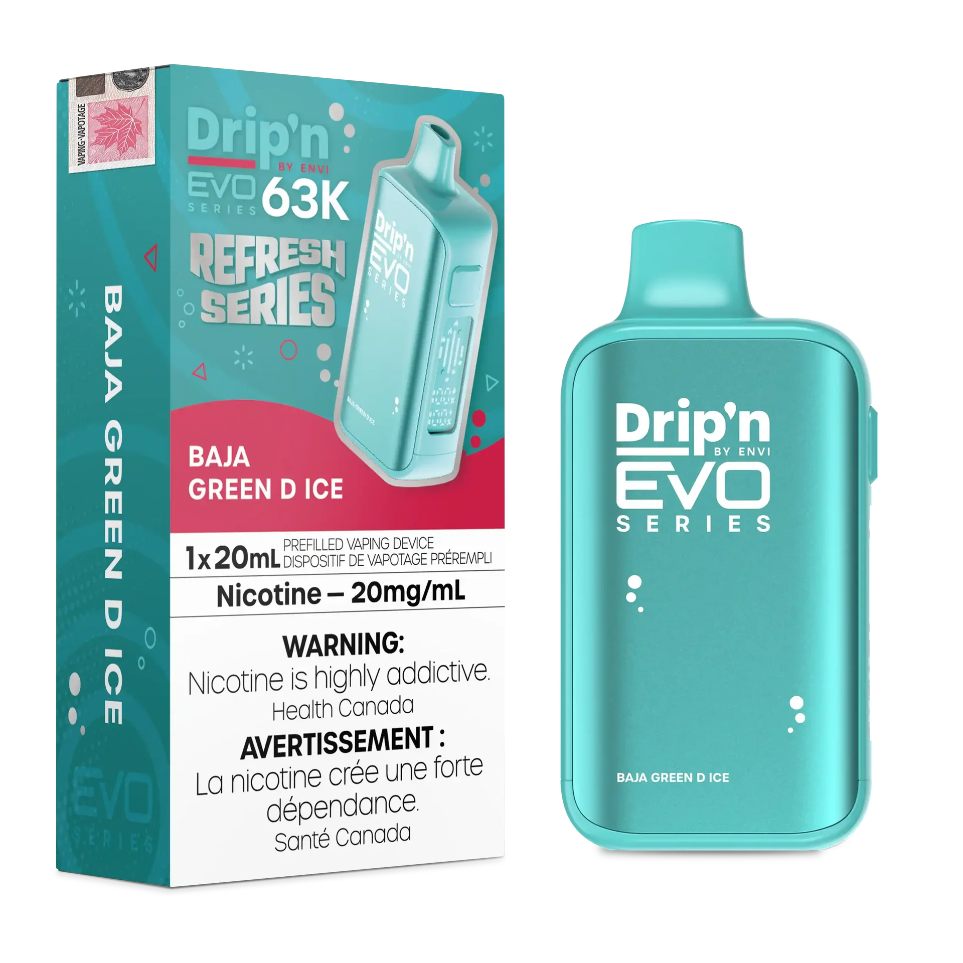 Baja Green D Ice Drip'n by Envi EVO 63K - Disposable Vape - view 1