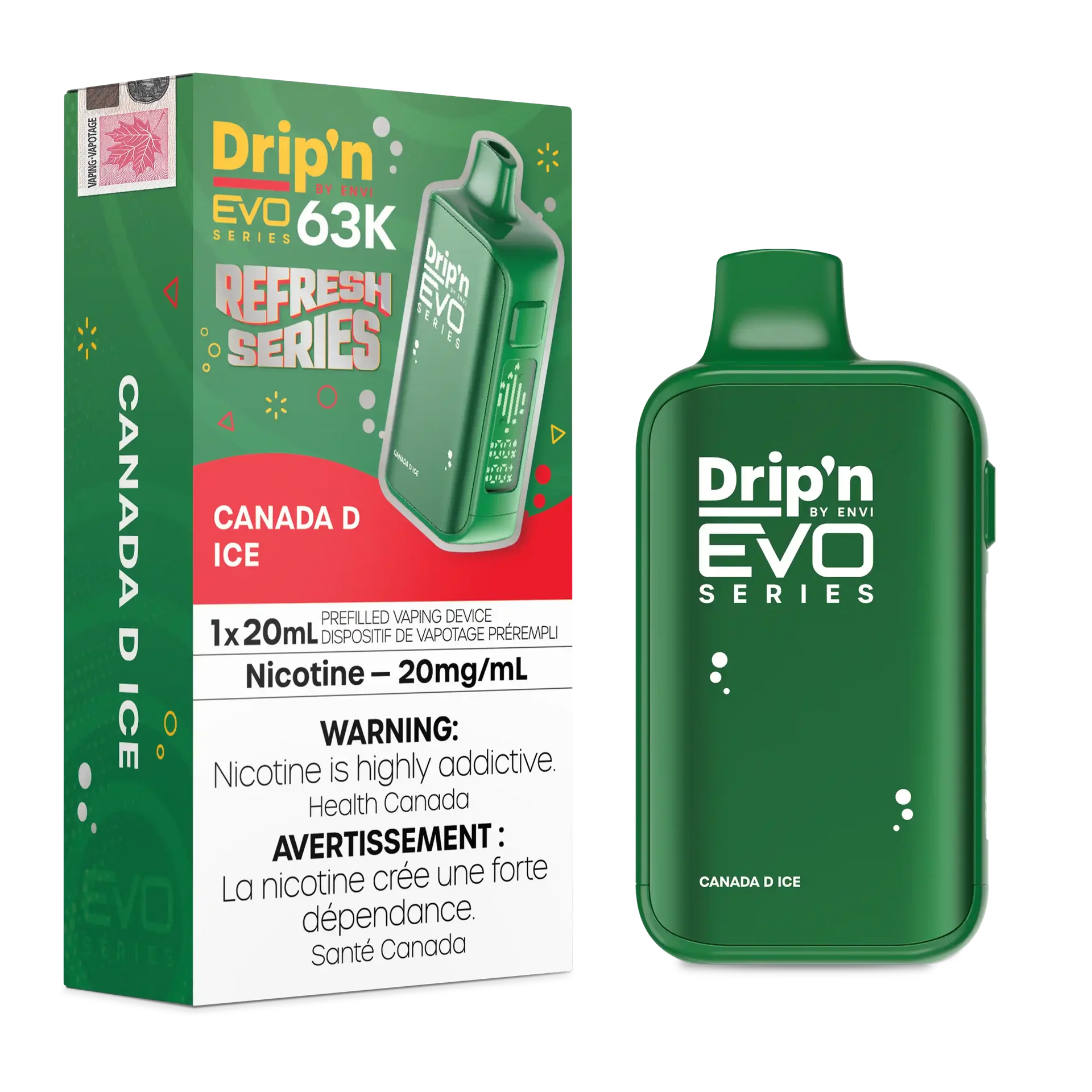 Canada D Ice Drip'n by Envi EVO 63K - Disposable Vape - view 1