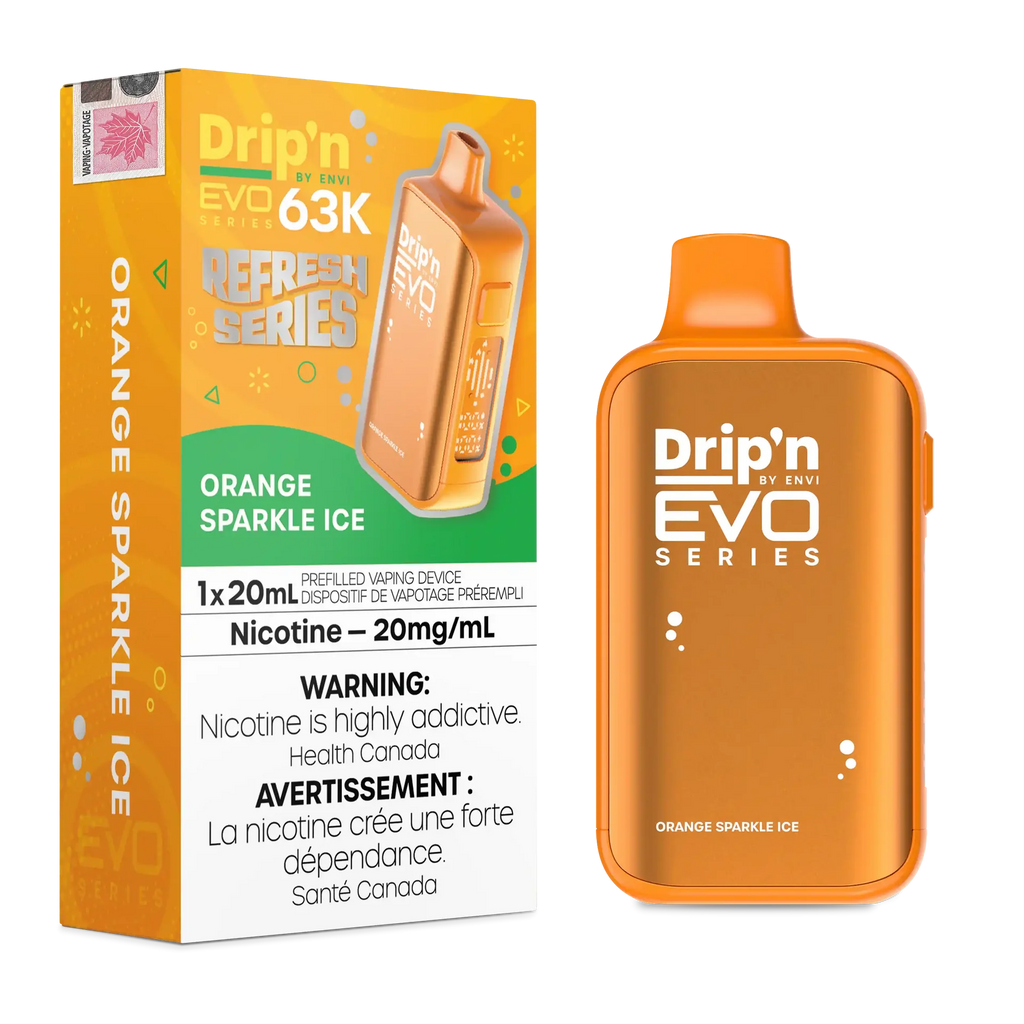 Orange Sparkle Ice Drip'n by Envi EVO 63K - Disposable Vape