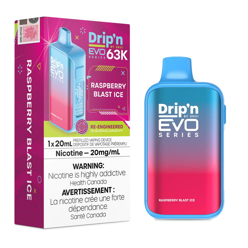 Raspberry Blast Ice Drip'n by Envi EVO 63K - Disposable Vape