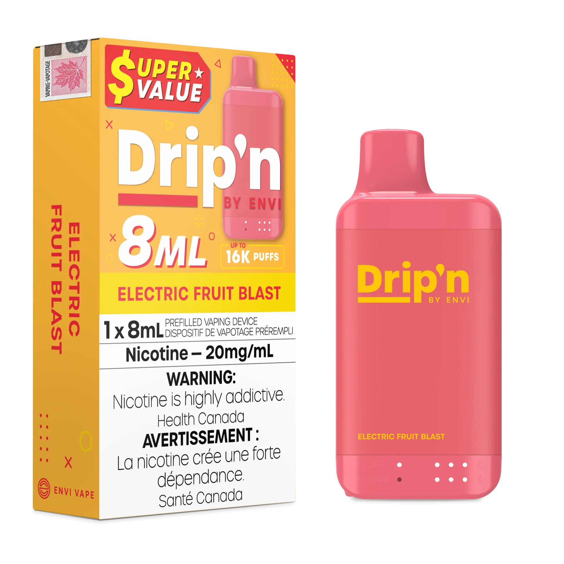 Electric Fruit Blast Drip'n by Envi 8ml - Disposable 16K by DRIP'N