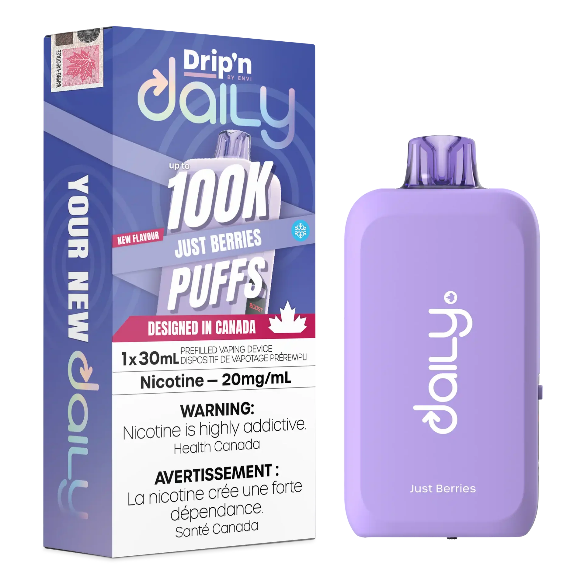Just Berries Drip'N Daily 30mL - Disposable Vape 100K by DRIP'N