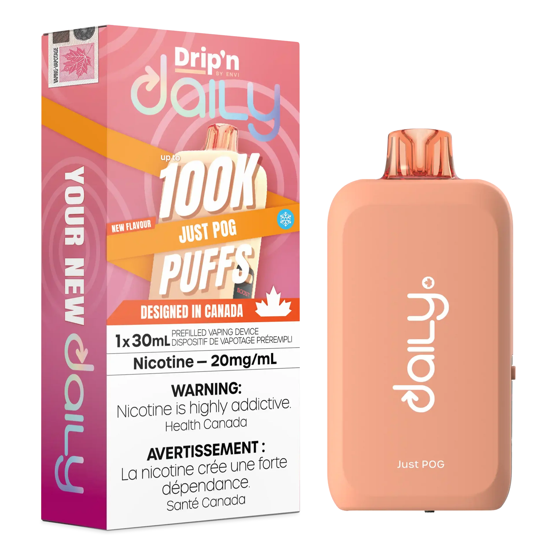 Just POG Drip'N Daily 30mL - Disposable Vape 100K by DRIP'N