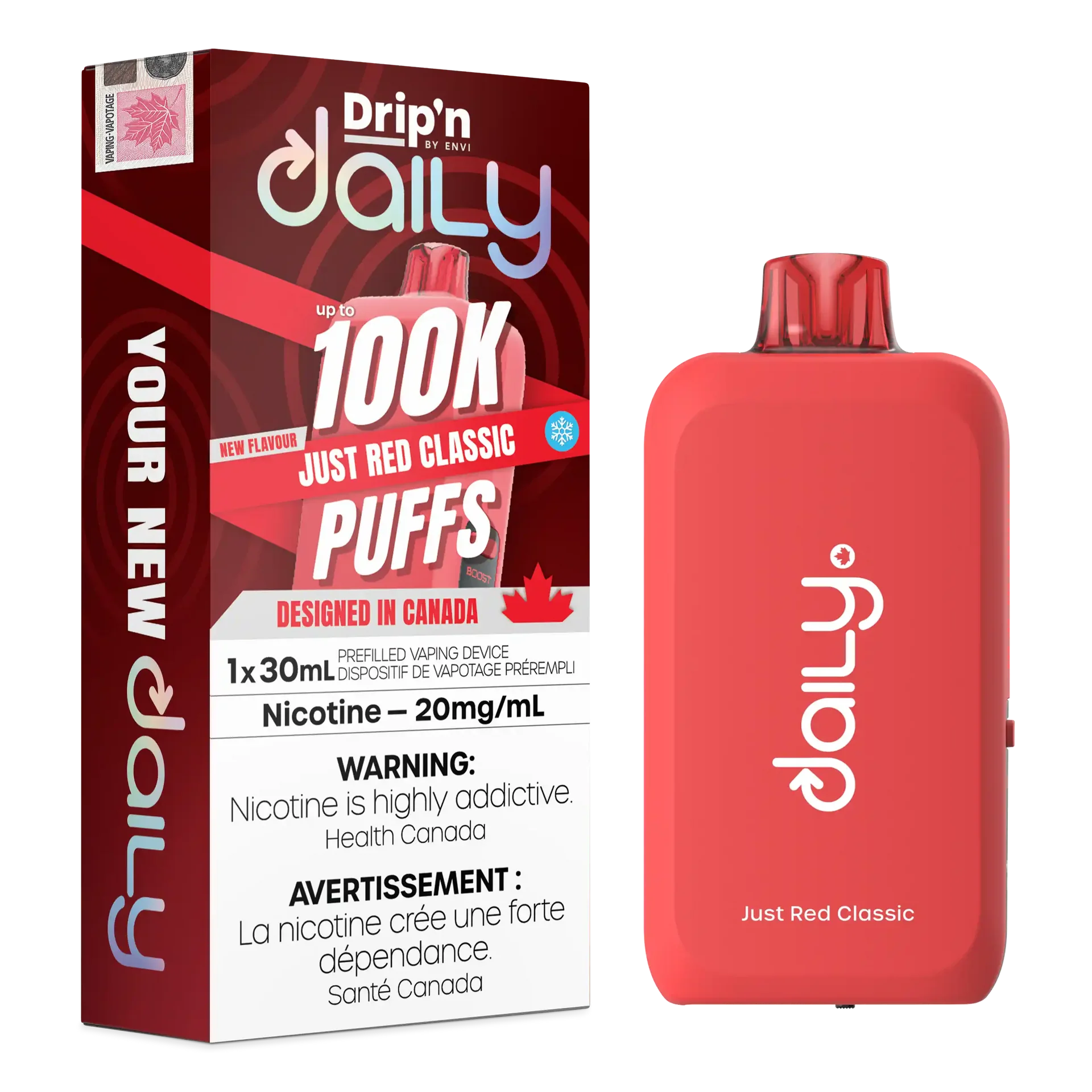 Just Red Classic Drip'N Daily 30mL - Disposable Vape 100K by DRIP'N