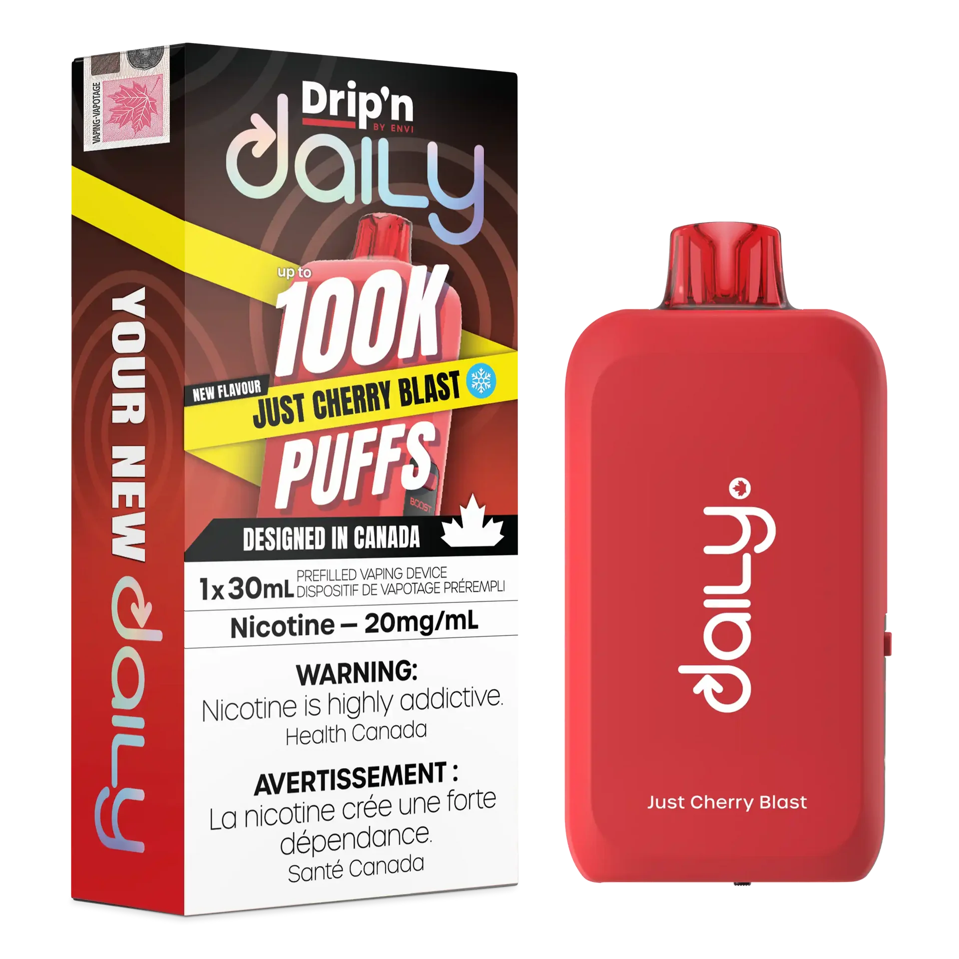 Just Cherry Blast Drip'N Daily 30mL - Disposable Vape 100K