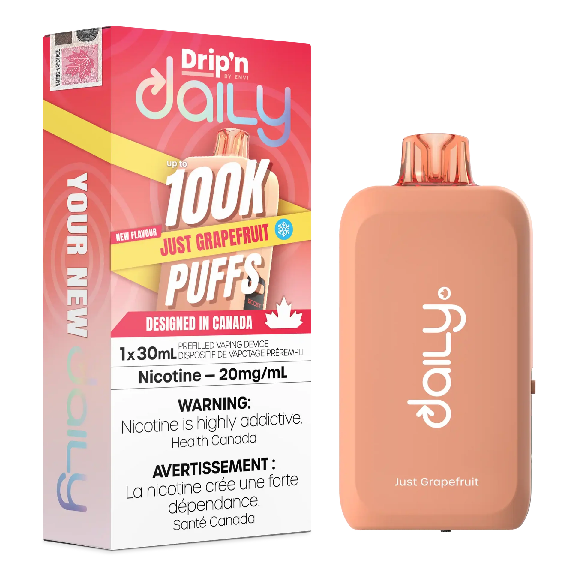 Just Grapefruit Drip'N Daily 30mL - Disposable Vape 100K