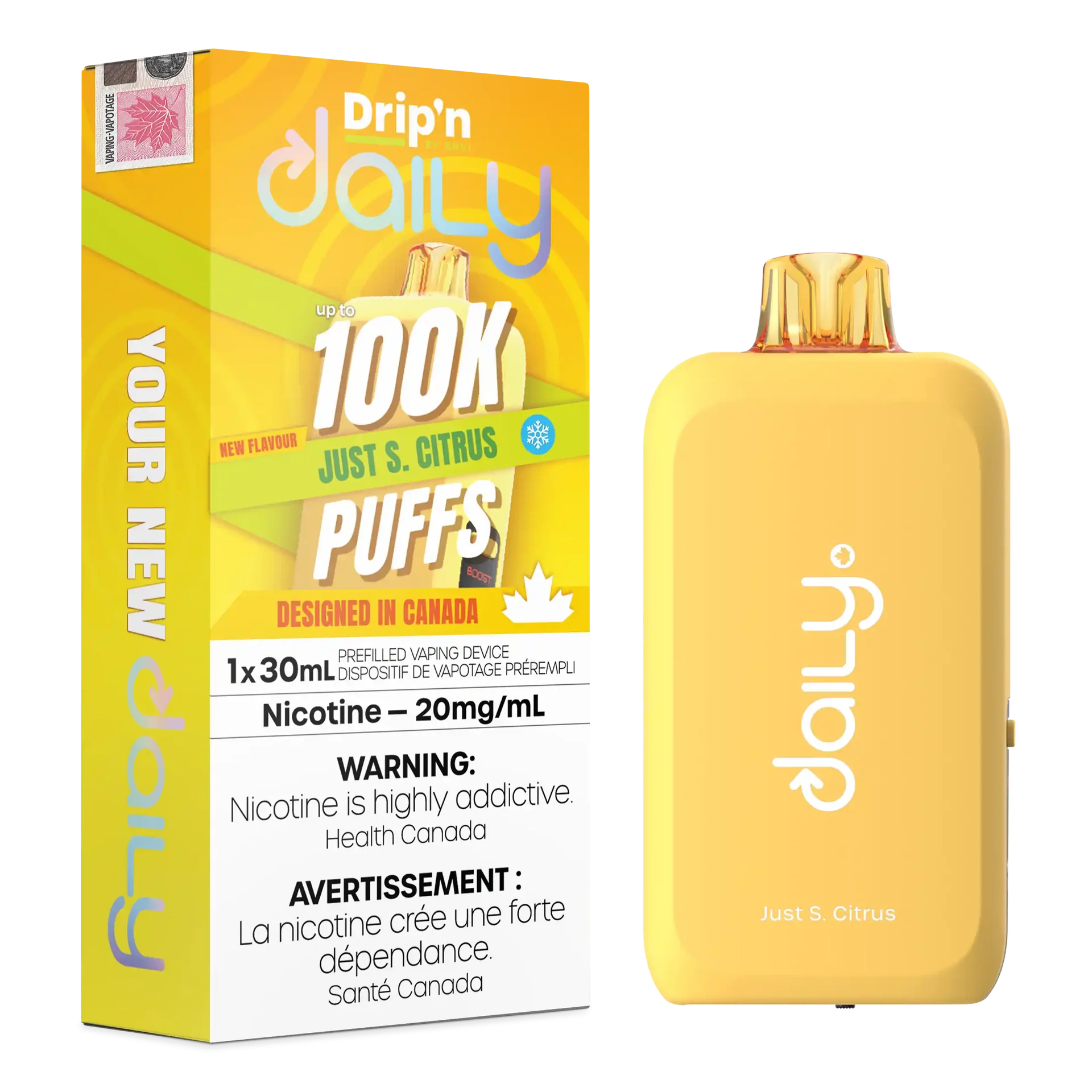 Just S. Citrus Drip'N Daily 30mL - Disposable Vape 100K
