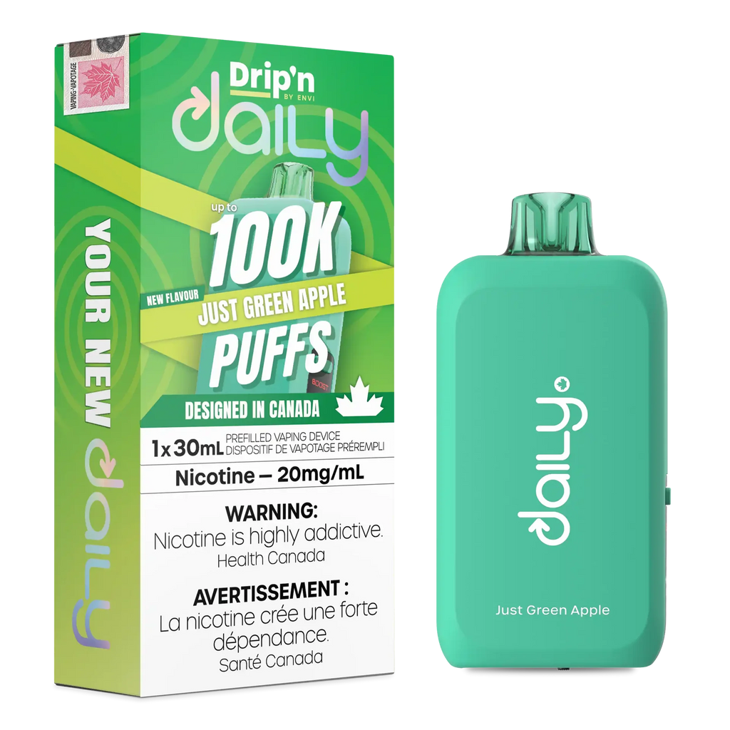 Just Green Apple Drip'N Daily 30mL - Disposable Vape 100K - view 1