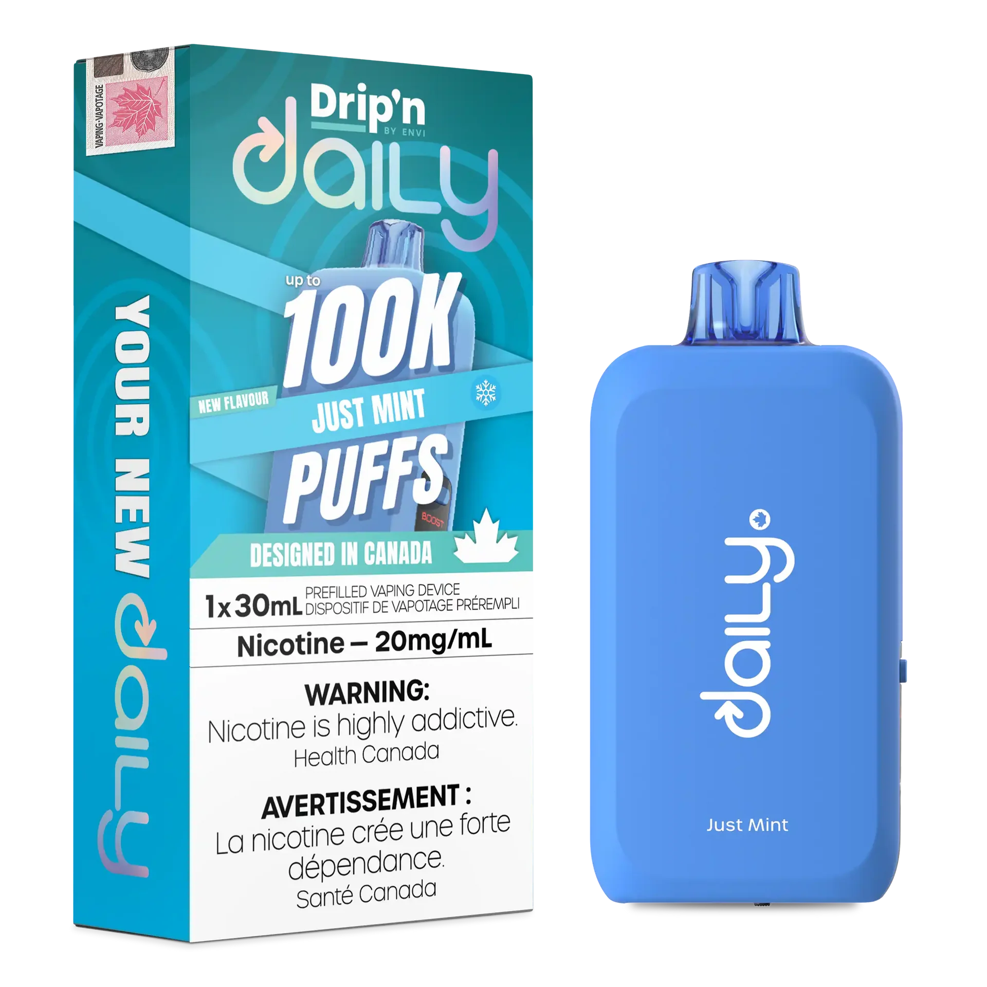 Just Mint Drip'N Daily 30mL - Disposable Vape 100K